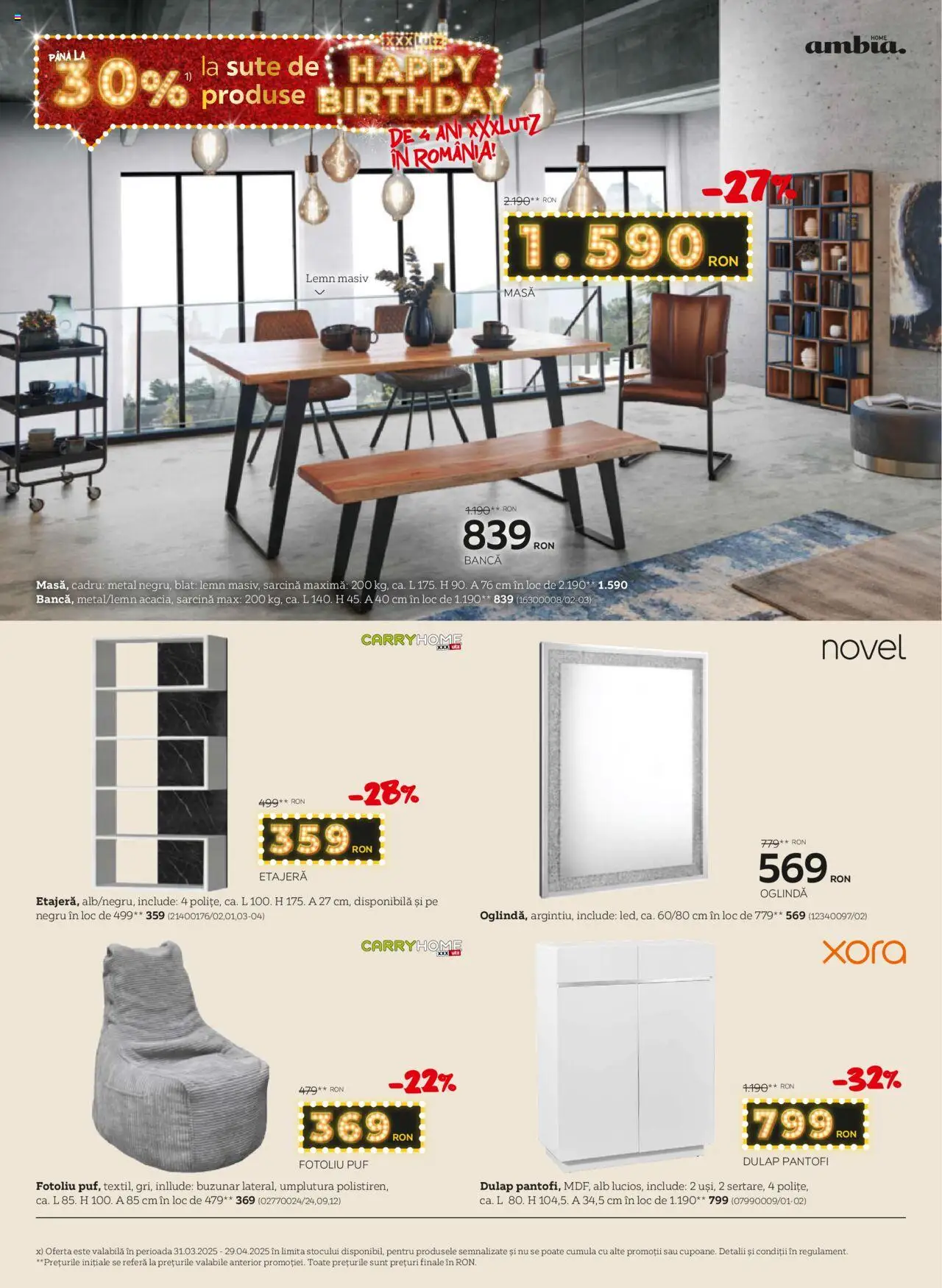 Catalog XXXLutz 31 Martie - 27 Aprilie 2025 | Pagina 10 | Produse: Fotoliu, Masă, Oglindă, Etajeră