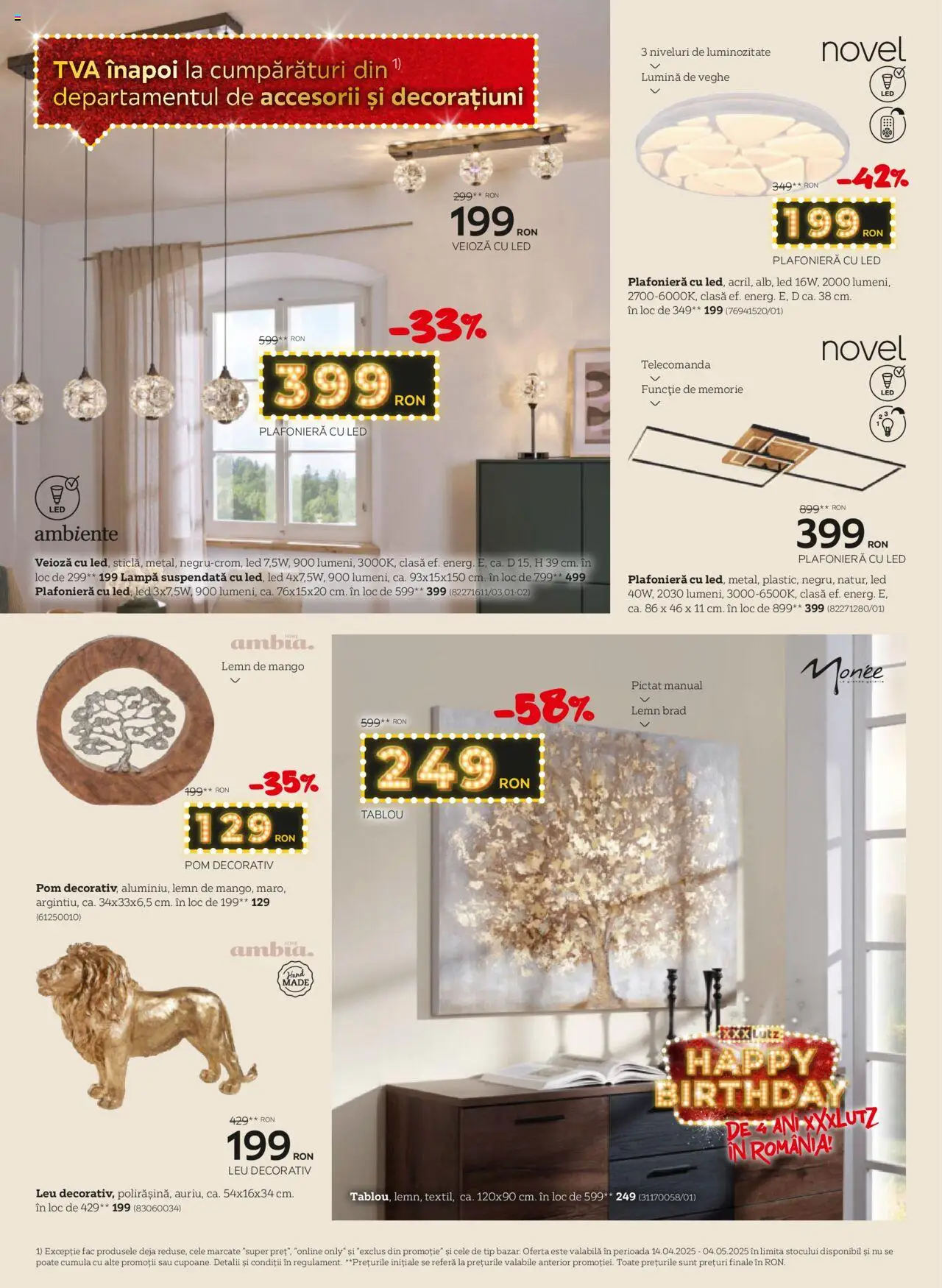 Catalog XXXLutz 31 Martie - 27 Aprilie 2025 | Pagina 14 | Produse: Tavuk suyu, Memorie, Plafonieră, Babak
