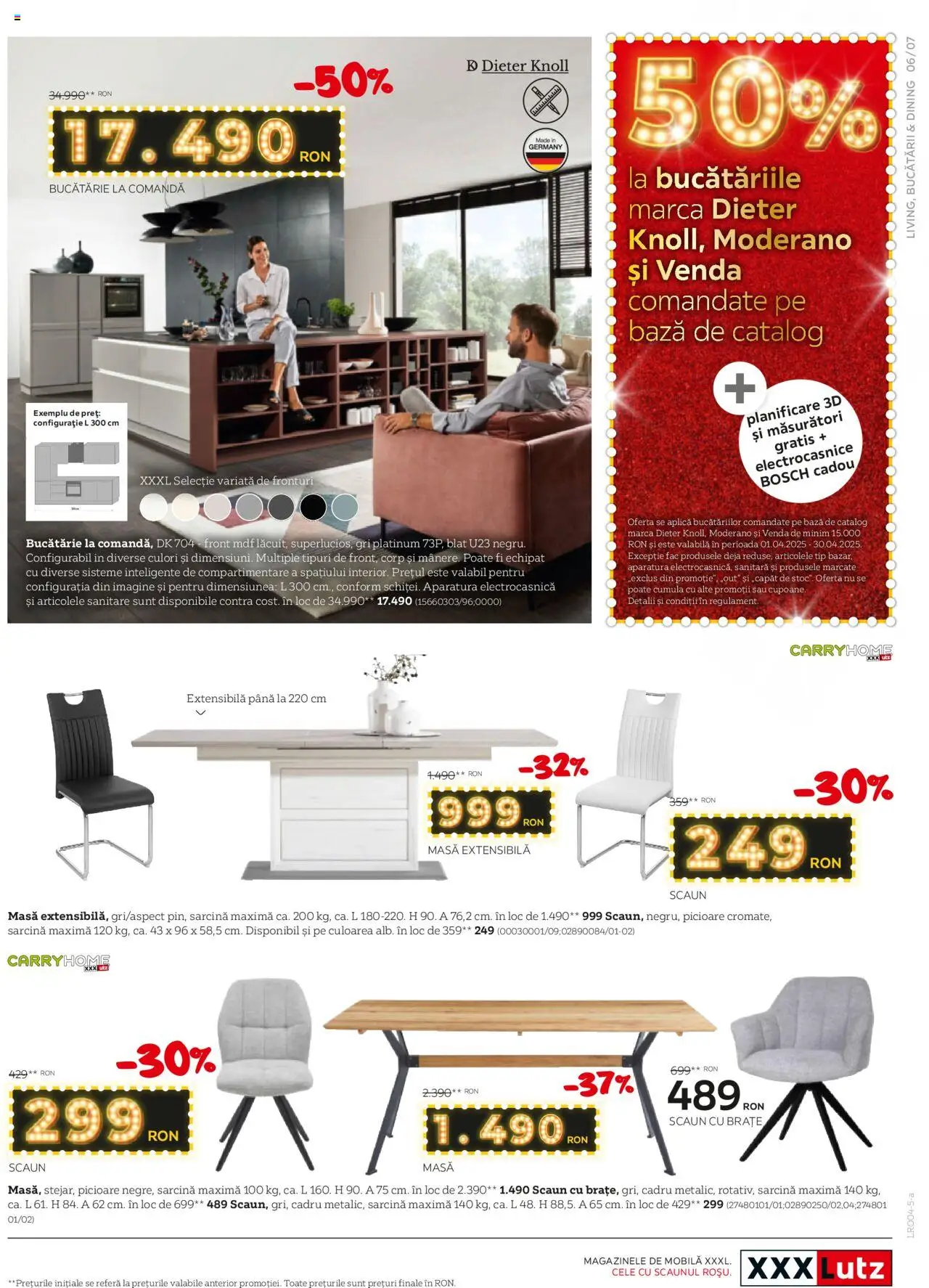 Catalog XXXLutz 31 Martie - 27 Aprilie 2025 | Pagina 7 | Produse: Masă, Scaun, Bucătărie