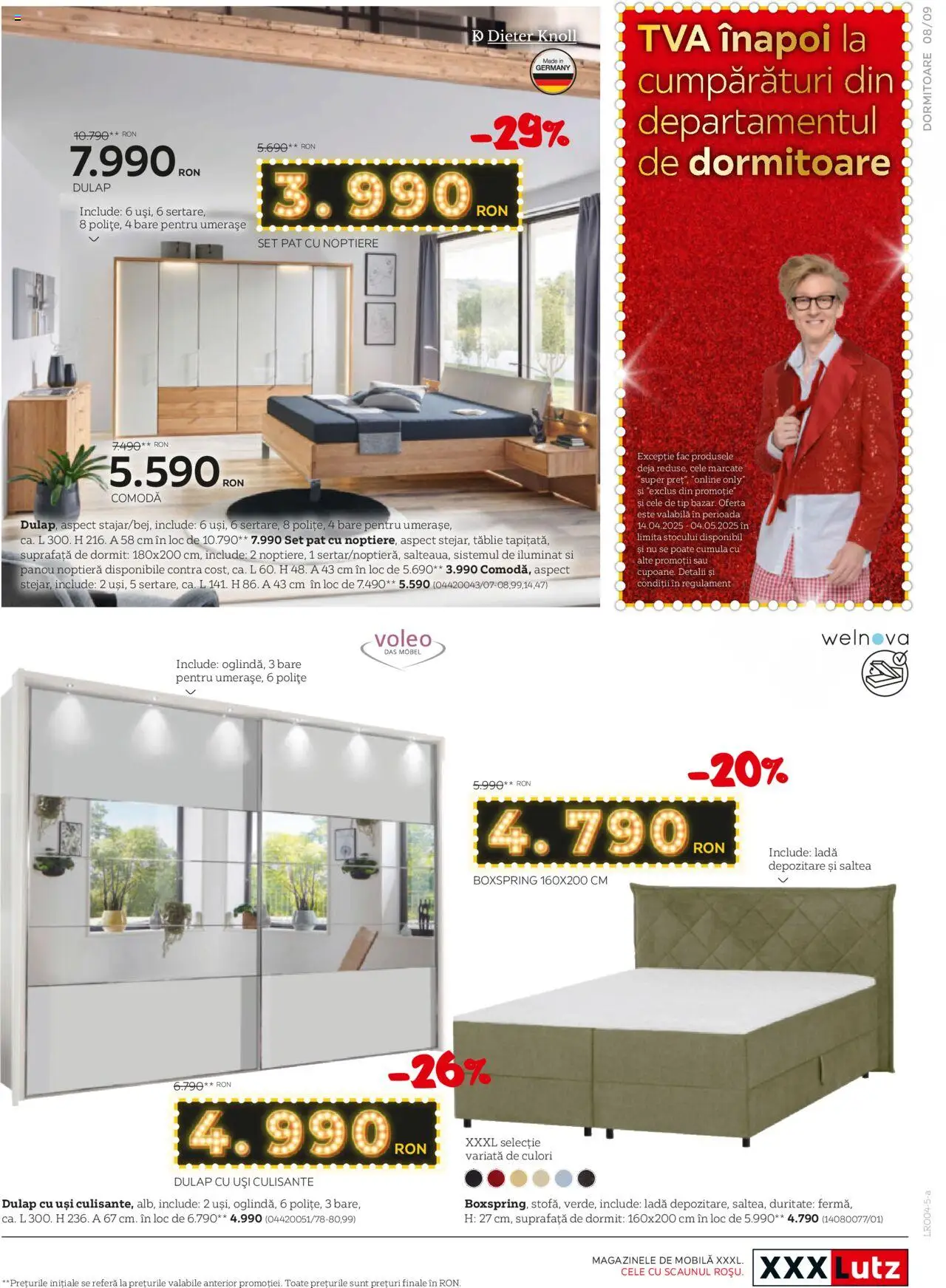 Catalog XXXLutz 31 Martie - 27 Aprilie 2025 | Pagina 9 | Produse: Pat, Saltea, Noptieră, Comodă