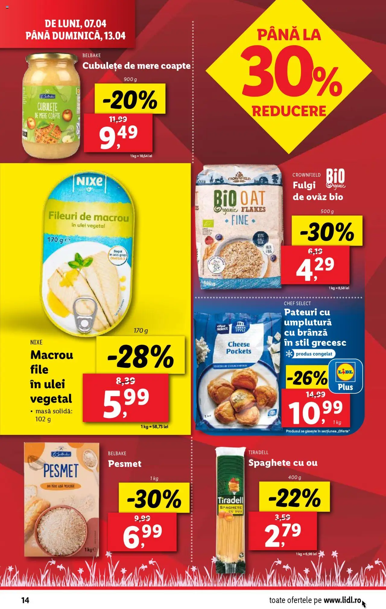 Catalog LIDL 7 - 13 Aprilie 2025 | Pagina 14 | Produse: Şerit ödül, Masă, Cam suyu, Mere