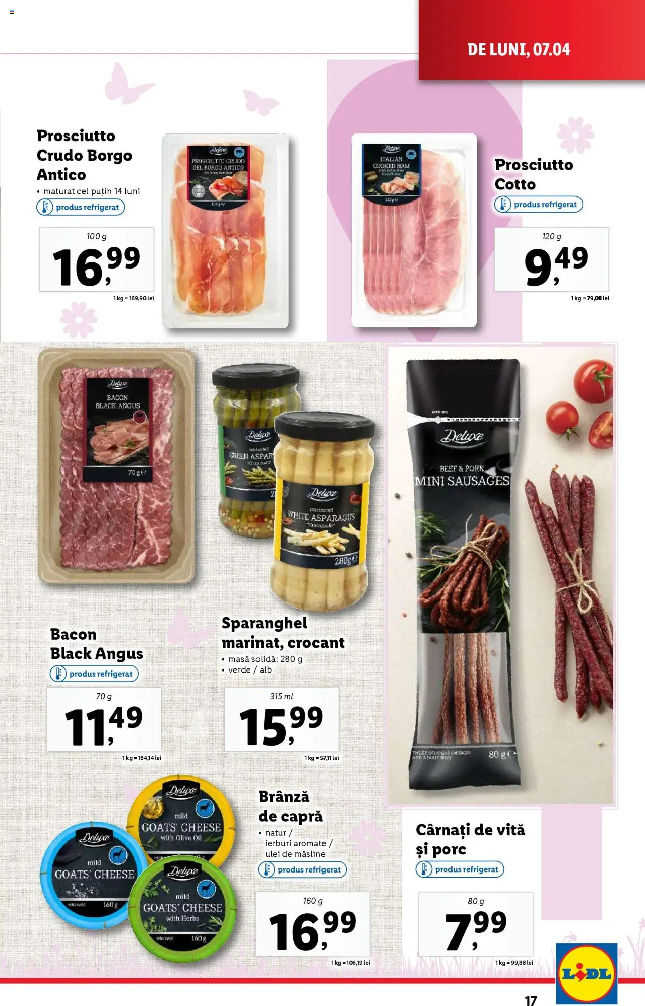 Catalog LIDL 7 - 13 Aprilie 2025 | Pagina 17 | Produse: Masă, Bacon, Ulei, Cârnați