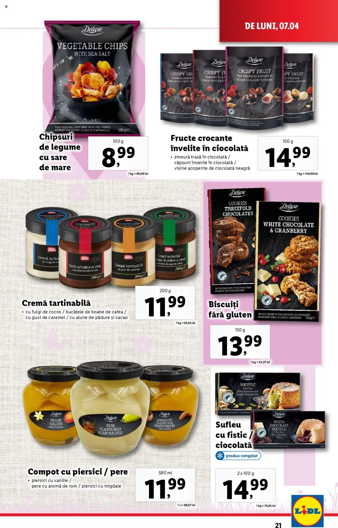 Catalog LIDL 7 - 13 Aprilie 2025 | Pagina 21 | Produse: Rom, Chipsuri, Cremă tartinabilă, Biscuiți