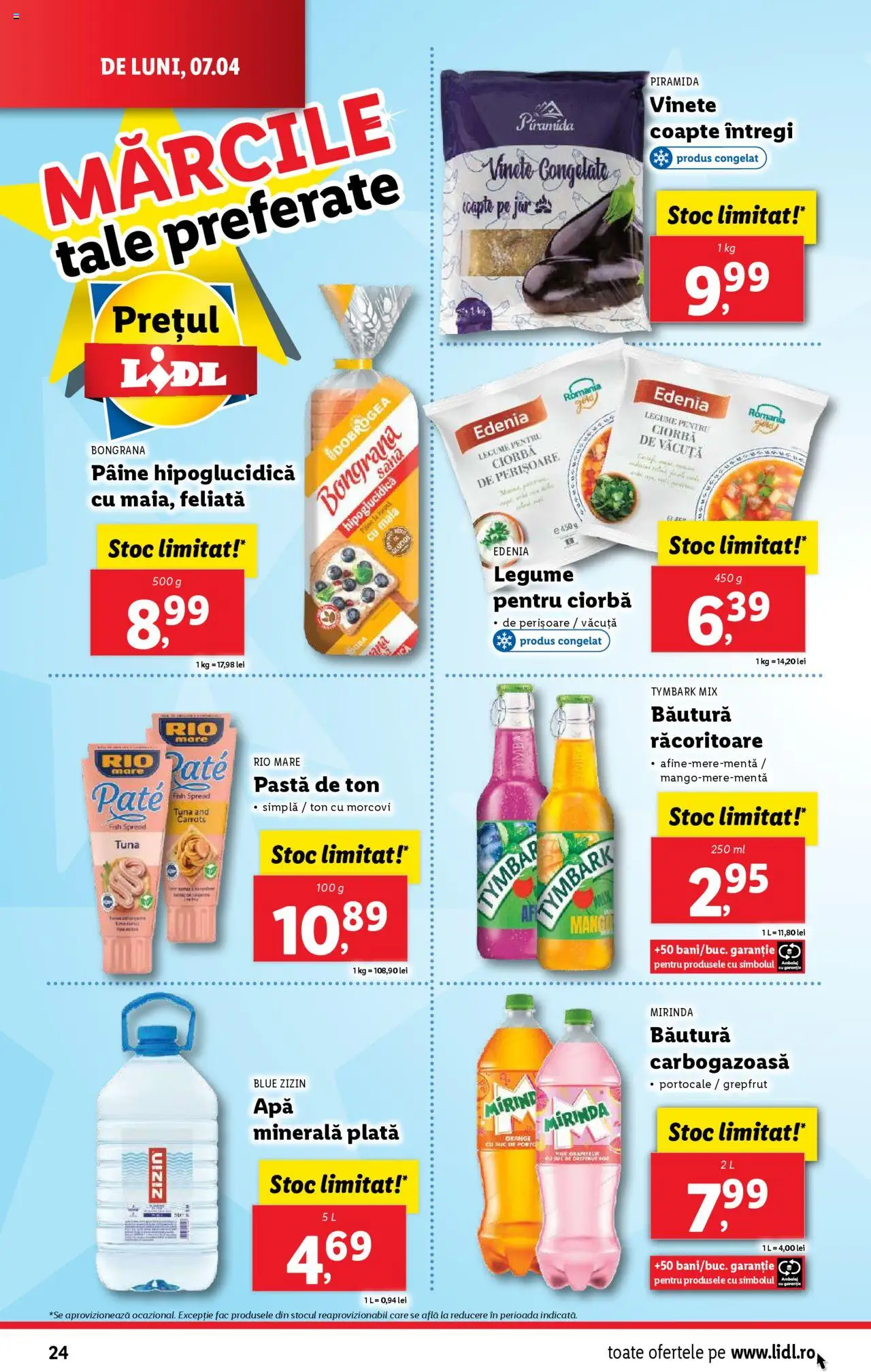 Catalog LIDL 7 - 13 Aprilie 2025 | Pagina 24 | Produse: Pâine, Portocale, Grepfrut, Legume