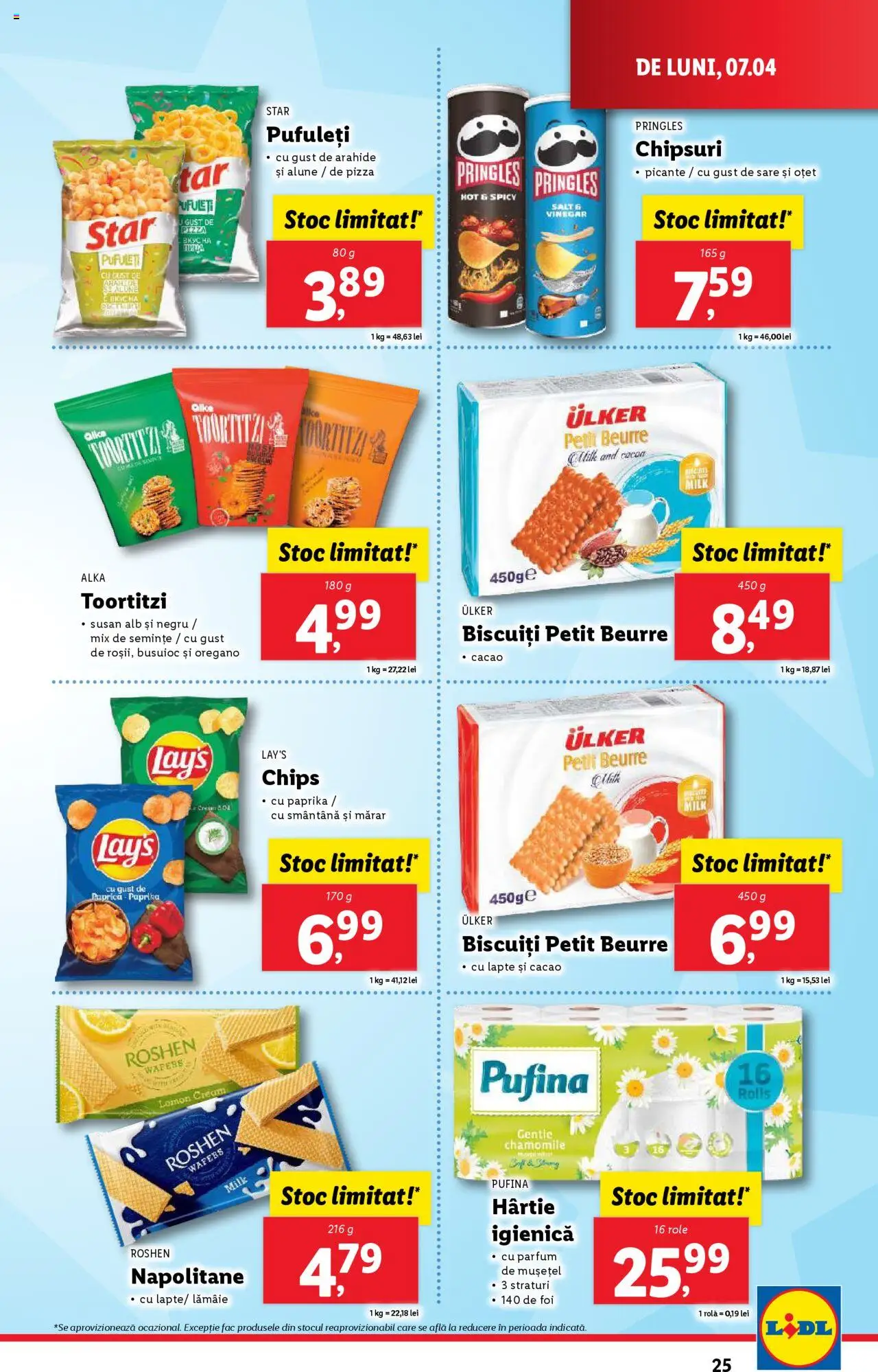Catalog LIDL 7 - 13 Aprilie 2025 | Pagina 25 | Produse: Arahide, Lapte, Oțet, Pizza