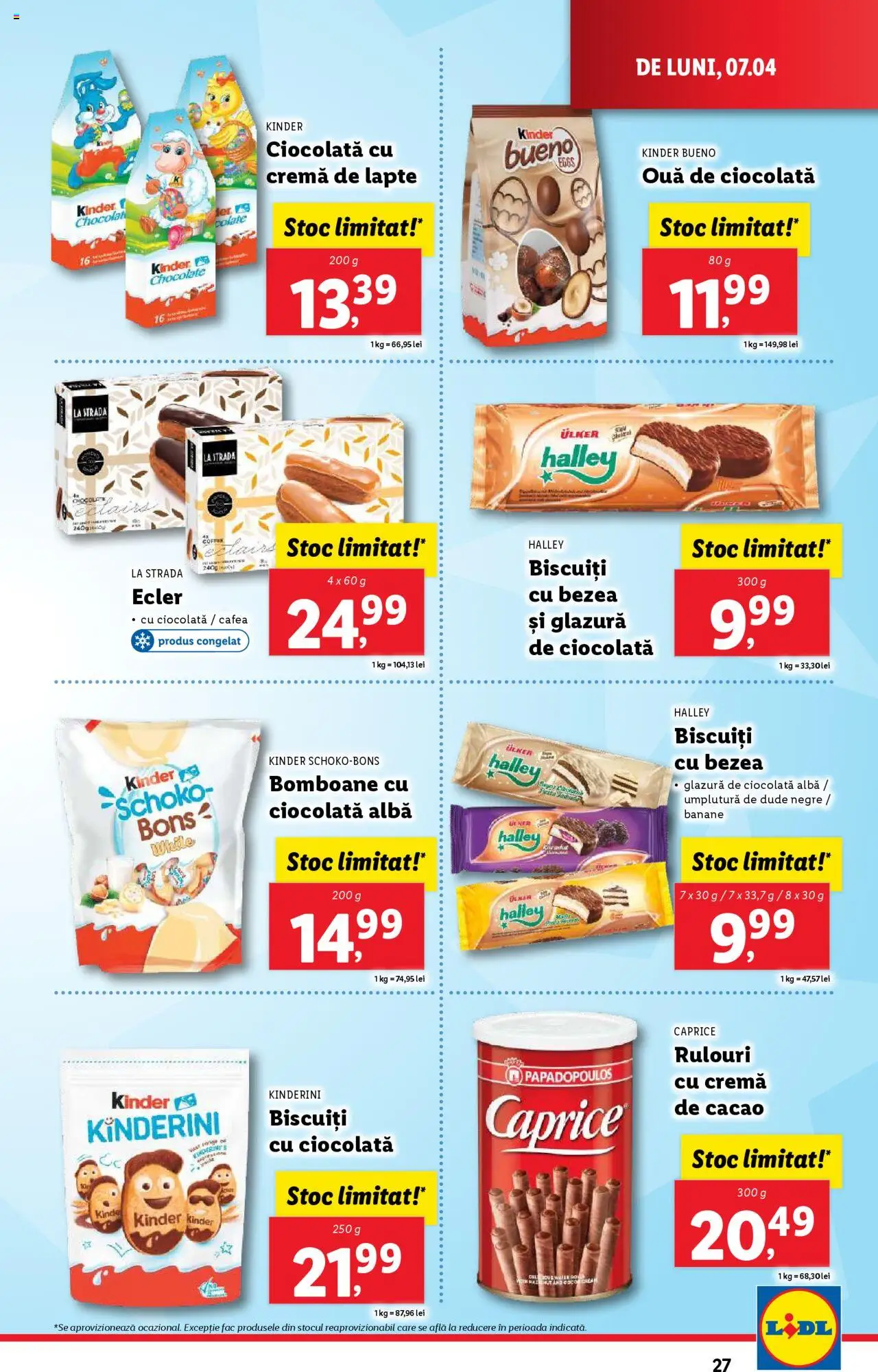 Catalog LIDL 7 - 13 Aprilie 2025 | Pagina 27 | Produse: Lapte, Cremă, Cafea, Biscuiți