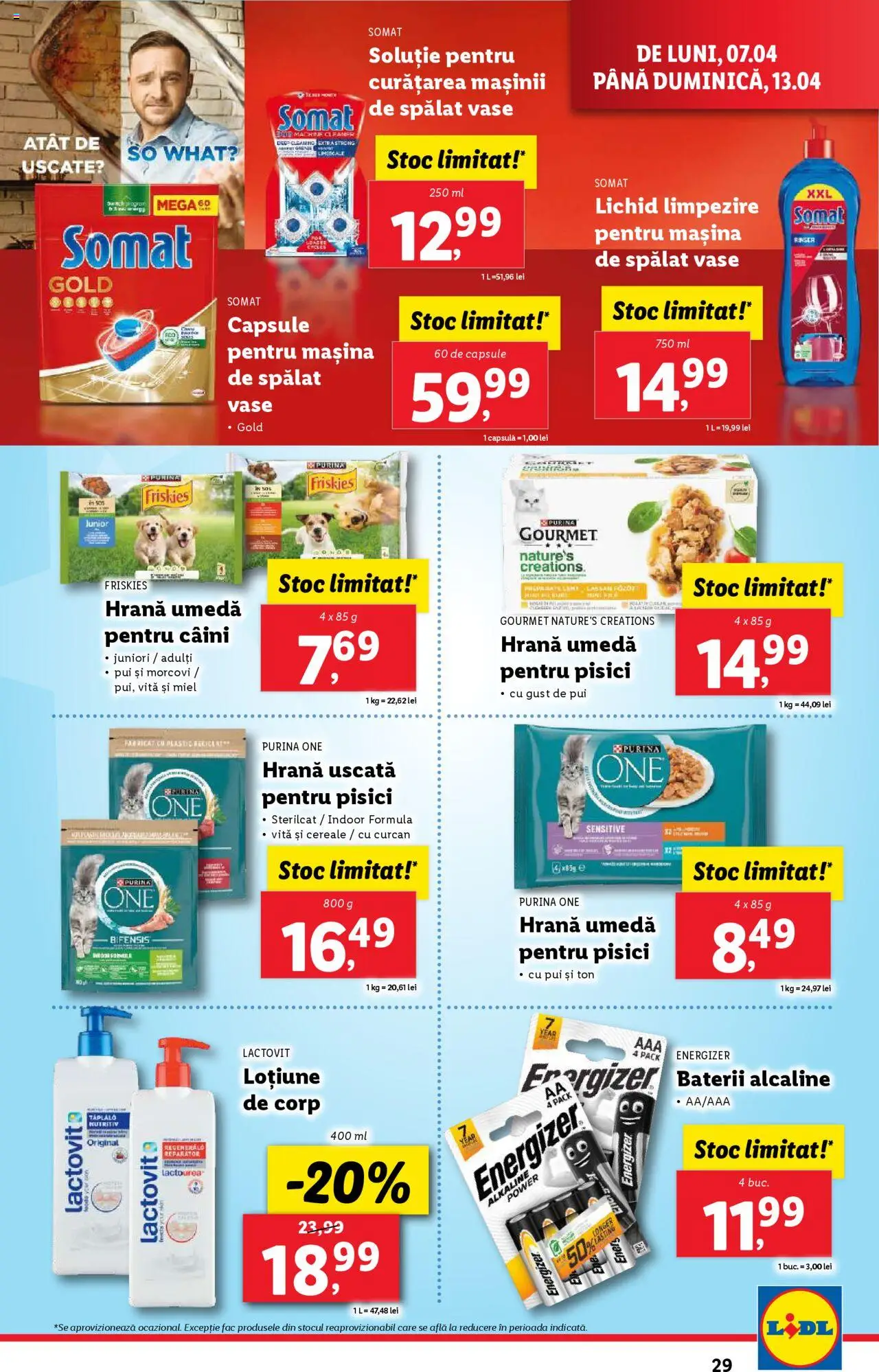 Catalog LIDL 7 - 13 Aprilie 2025 | Pagina 29 | Produse: Hacıyatmaz Kedi Oyuncağı, Baterii, Cereale, Morcovi
