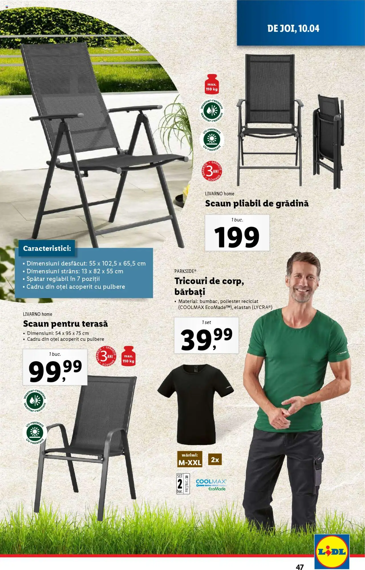 Catalog LIDL 7 - 13 Aprilie 2025 | Pagina 47 | Produse: Scaun