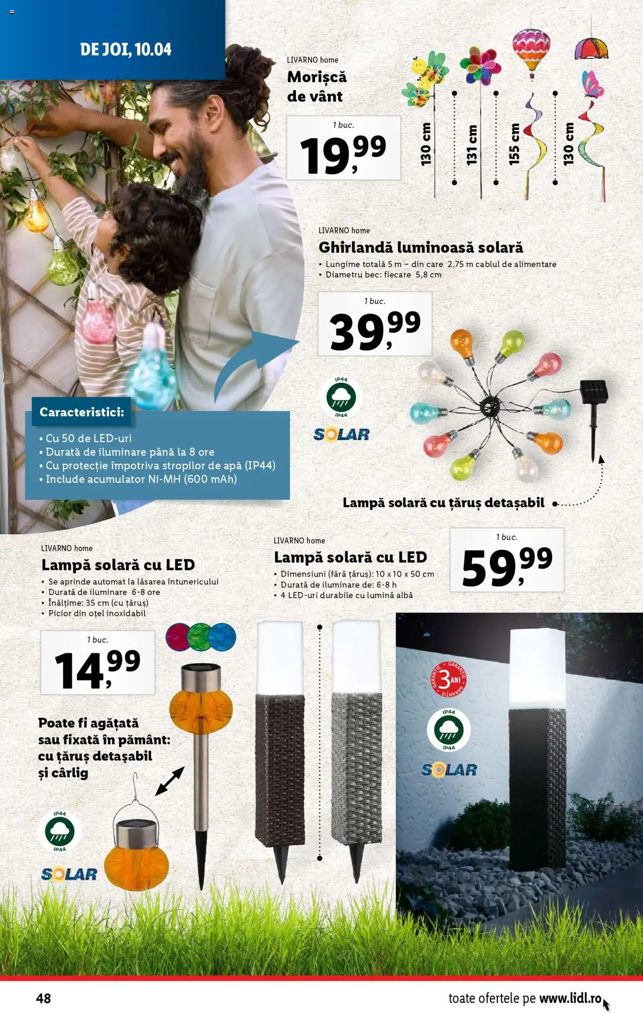 Catalog LIDL 7 - 13 Aprilie 2025 | Pagina 48 | Produse: Bec, Babak, Lampă, Apă