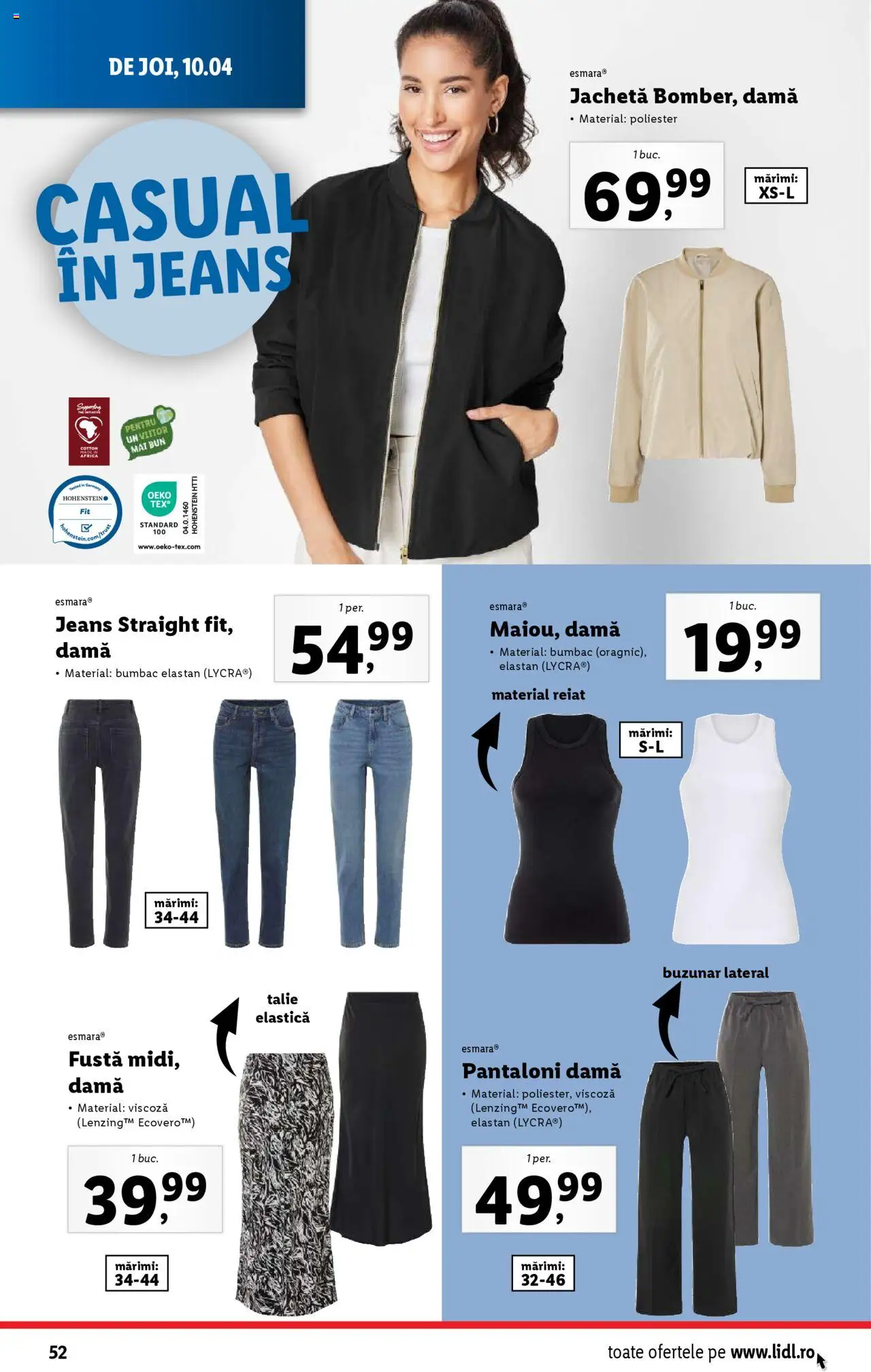 Catalog LIDL 7 - 13 Aprilie 2025 | Pagina 52 | Produse: Jachetă, Pantaloni