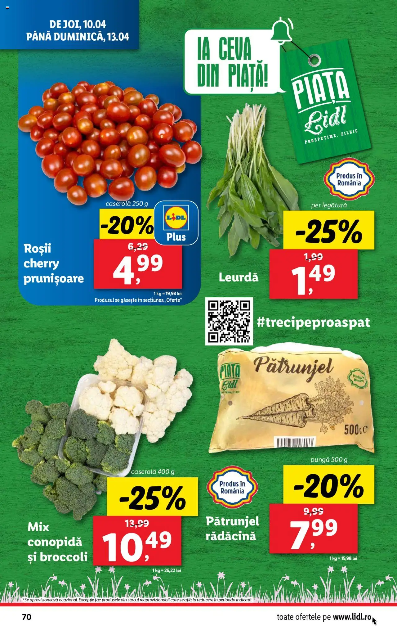 Catalog LIDL 7 - 13 Aprilie 2025 | Pagina 70 | Produse: Conopidă, Pătrunjel, Pungă, Roșii