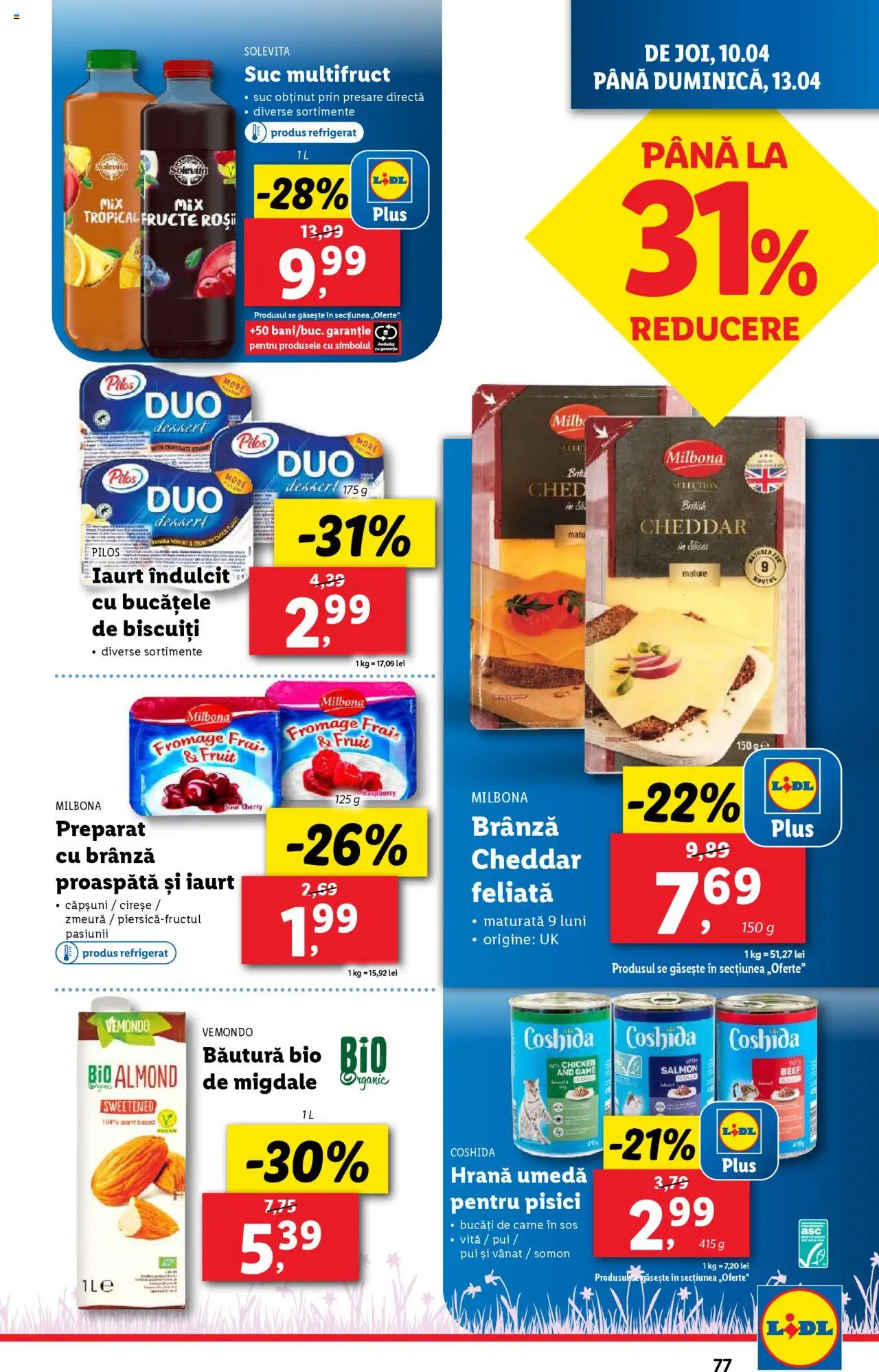 Catalog LIDL 7 - 13 Aprilie 2025 | Pagina 77 | Produse: Toplar, Hacıyatmaz Kedi Oyuncağı, Iaurt, Cireșe