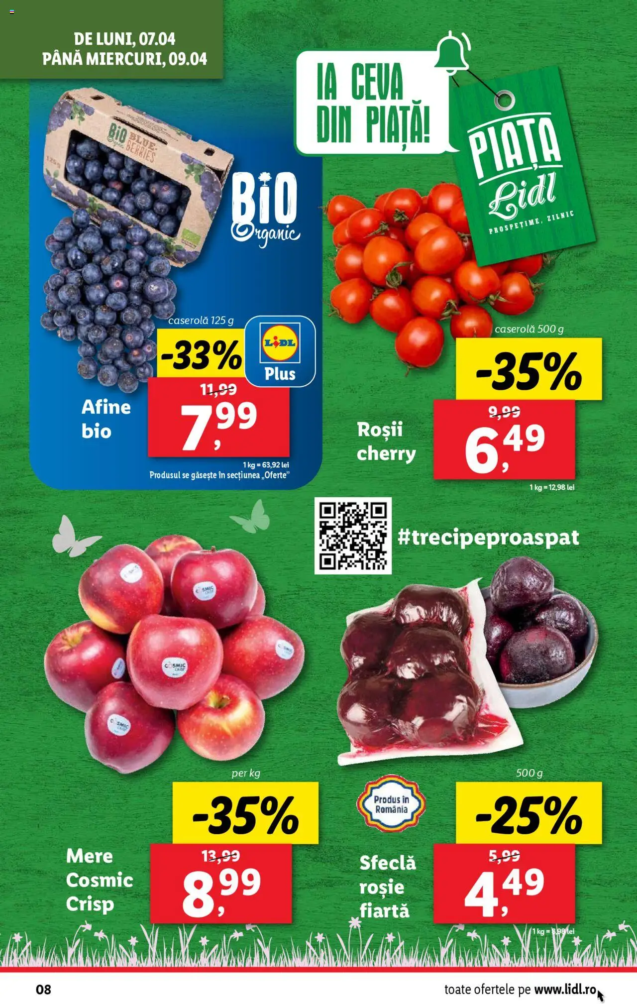 Catalog LIDL 7 - 13 Aprilie 2025 | Pagina 8 | Produse: Afine, Mere, Roșii, Sfeclă
