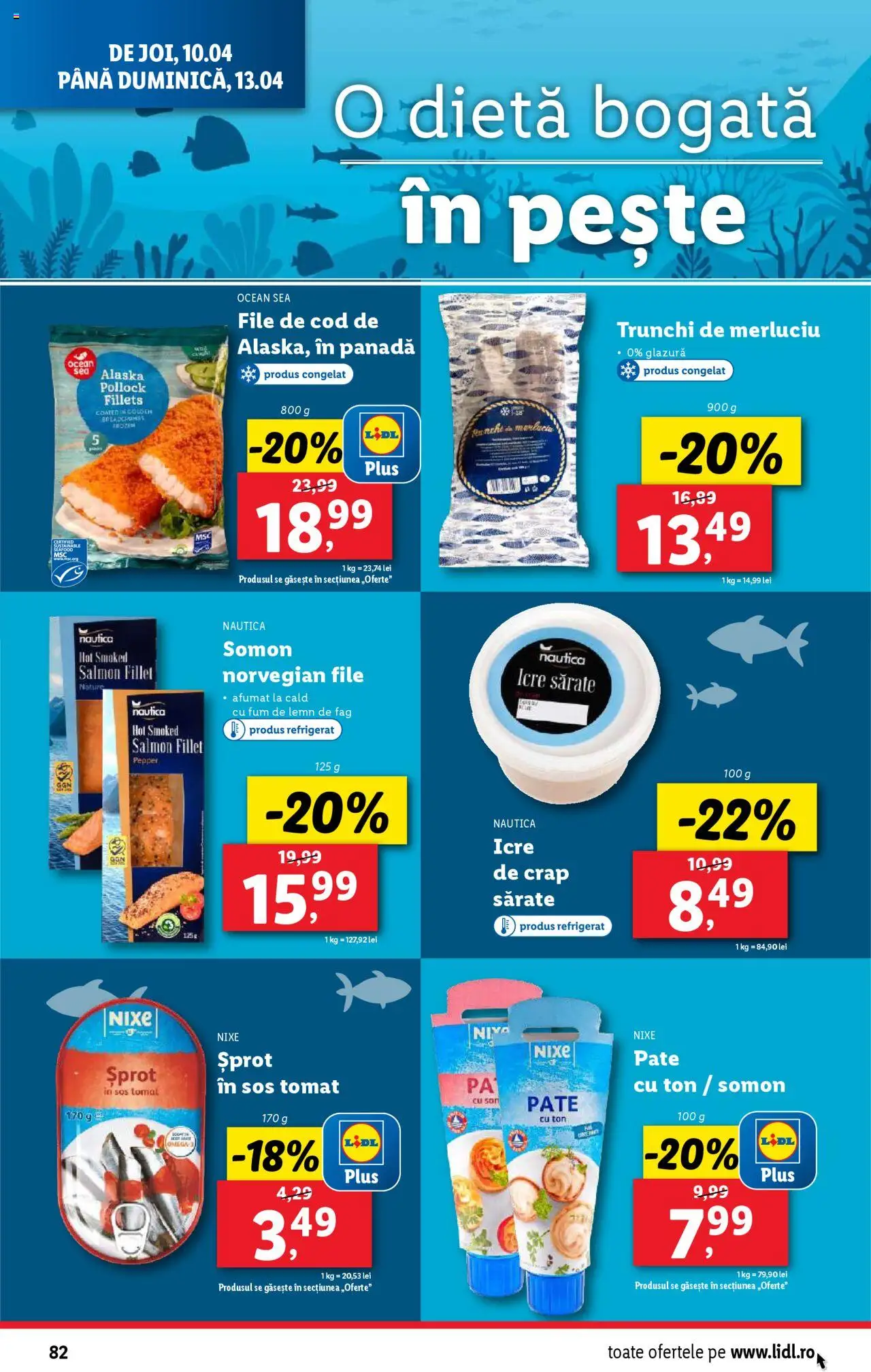 Catalog LIDL 7 - 13 Aprilie 2025 | Pagina 82 | Produse: Pate, Pește, Sos