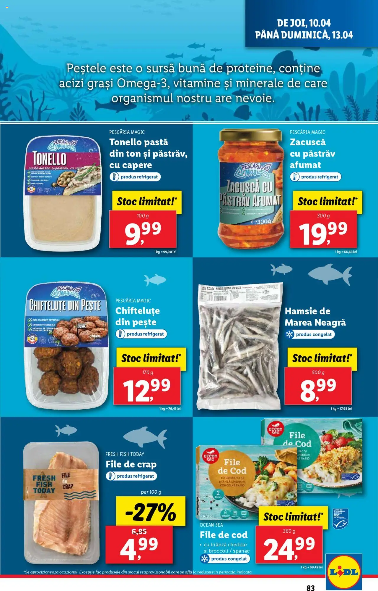 Catalog LIDL 7 - 13 Aprilie 2025 | Pagina 83 | Produse: Brânză, Pește, Zacuscă
