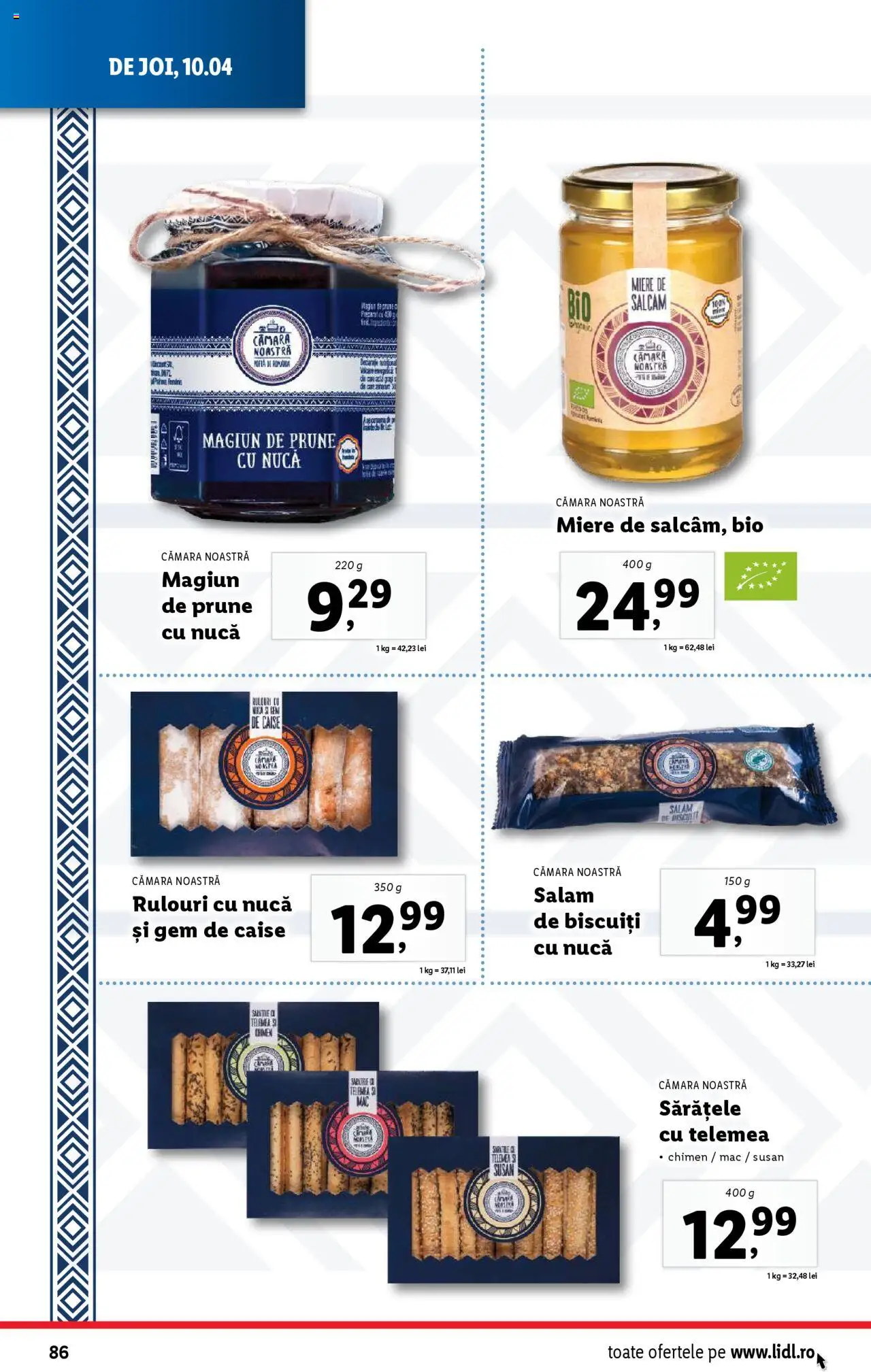 Catalog LIDL 7 - 13 Aprilie 2025 | Pagina 86 | Produse: Şerit ödül, Prune, Biscuiți, Ahtapot