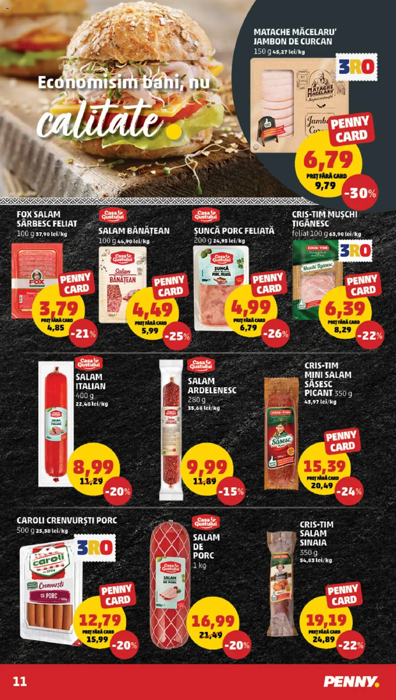 Catalog PENNY Market 2 - 8 Aprilie 2025 | Pagina 11 | Produse: Crenvurști, Salam, Șuncă