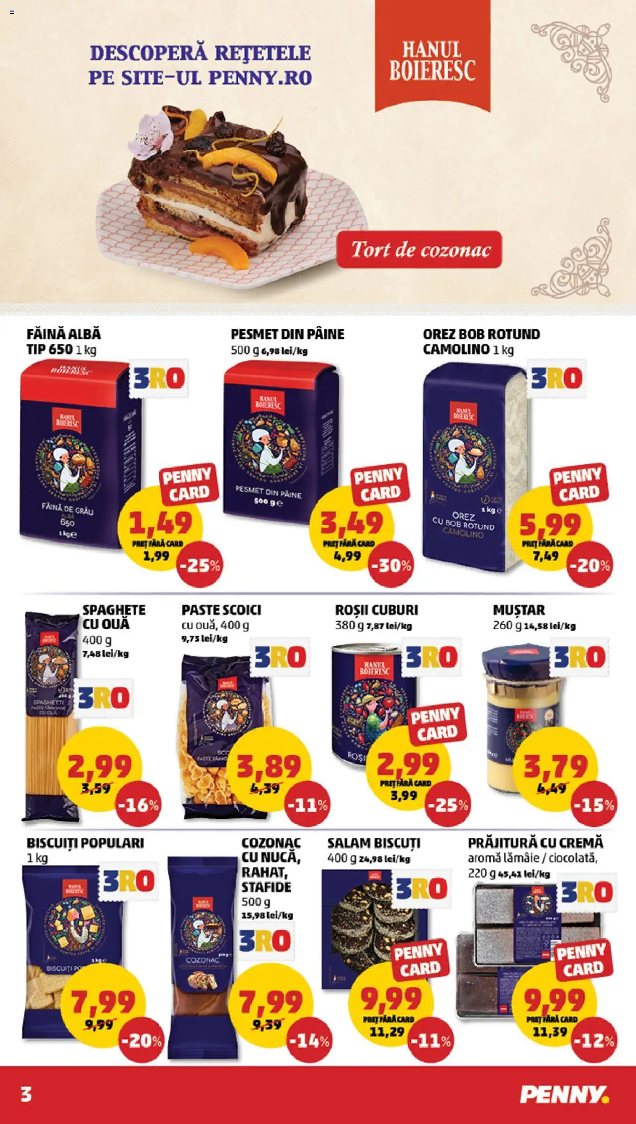 Catalog PENNY Market 2 - 8 Aprilie 2025 | Pagina 3 | Produse: Cremă, Salam, Biscuiți, Stafide