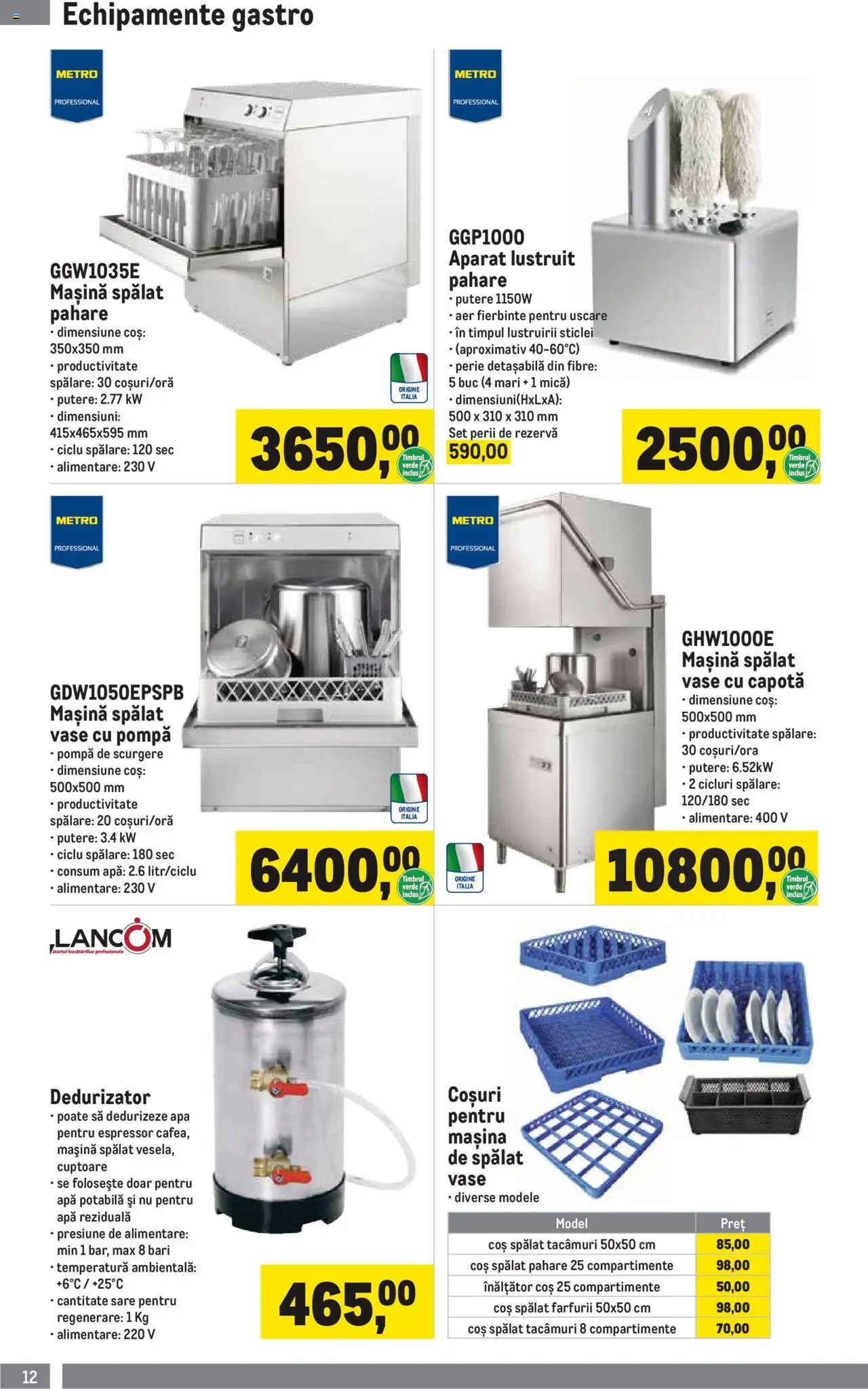 Catalog METRO 1 Aprilie - 30 Iunie 2025 | Pagina 12 | Produse: Pahare, Coș, Apă, Sare