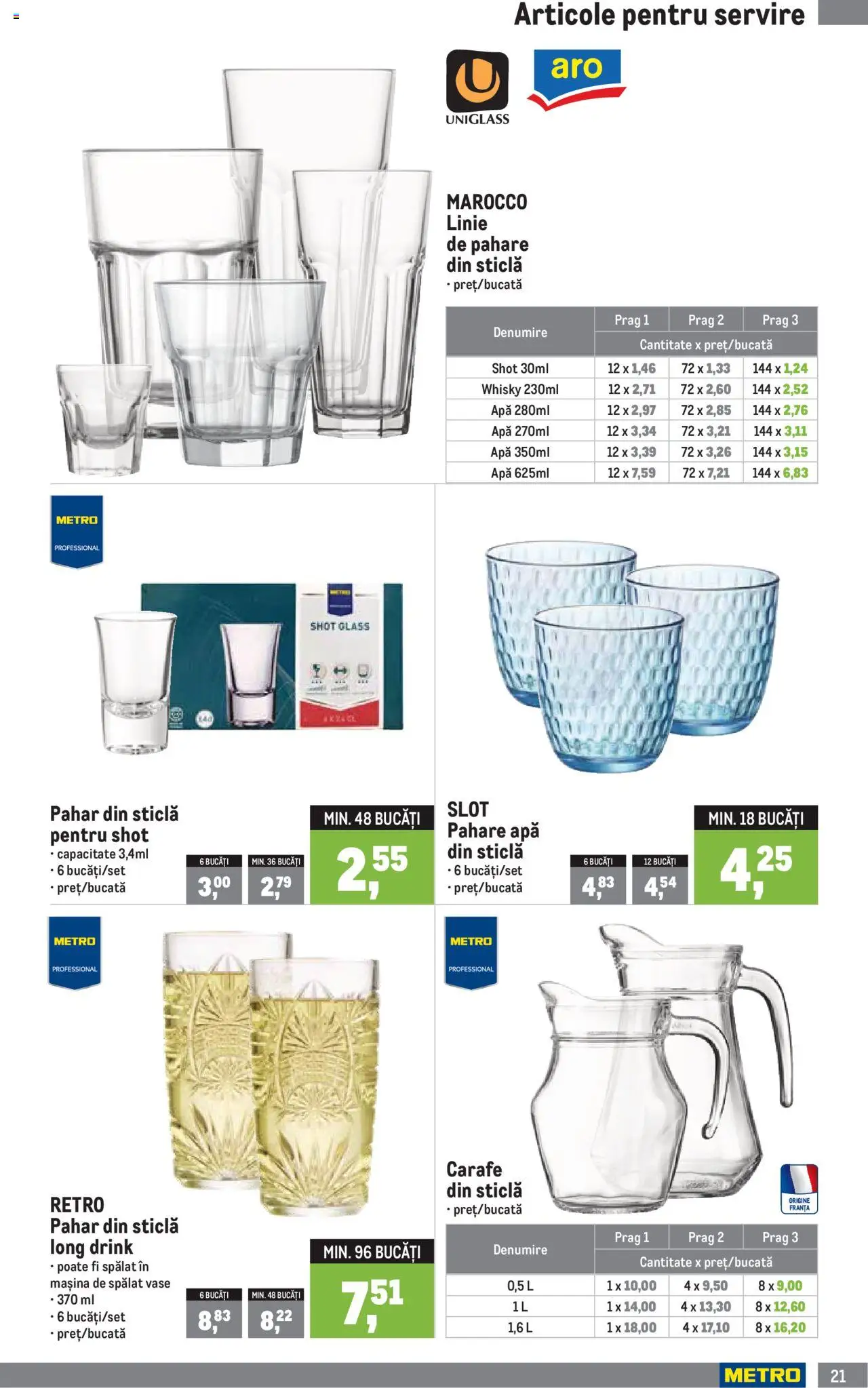 Catalog METRO 1 Aprilie - 30 Iunie 2025 | Pagina 21 | Produse: Mașină De Spălat, Mașină De Spălat Vase, Pahare, Apă