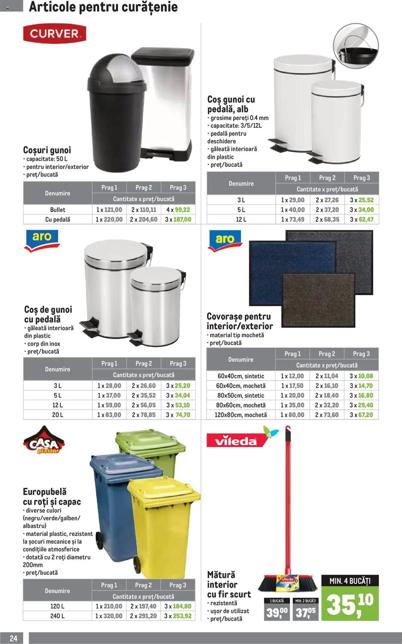 Catalog METRO 1 Aprilie - 30 Iunie 2025 | Pagina 24 | Produse: Mătură, Coș, Mochetă