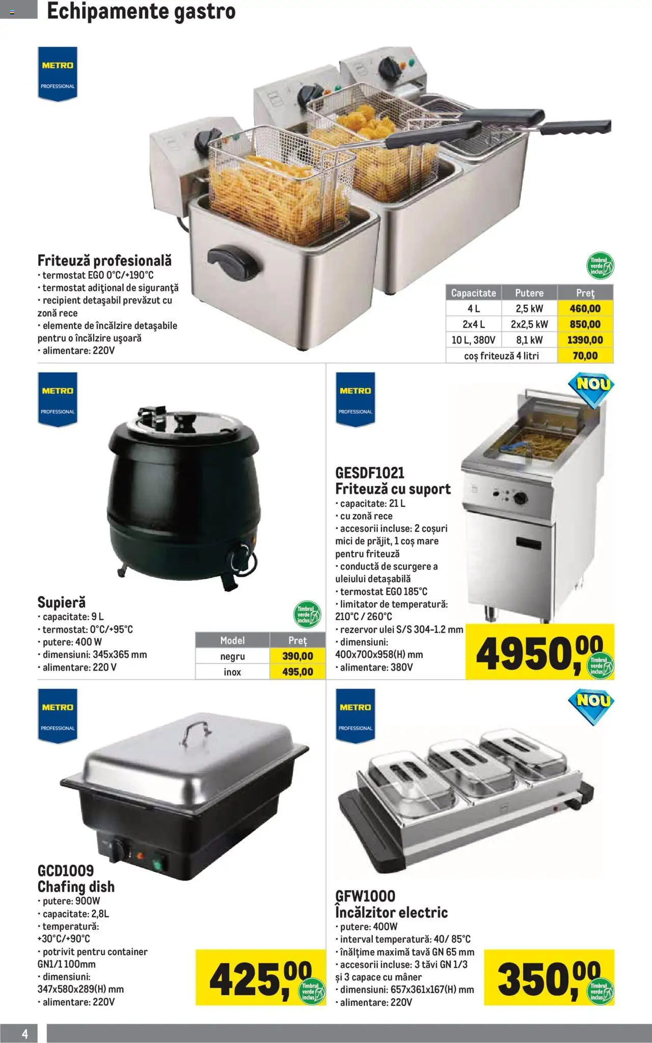 Catalog METRO 1 Aprilie - 30 Iunie 2025 | Pagina 4 | Produse: Friteuză, Coș, Mâner, Mici