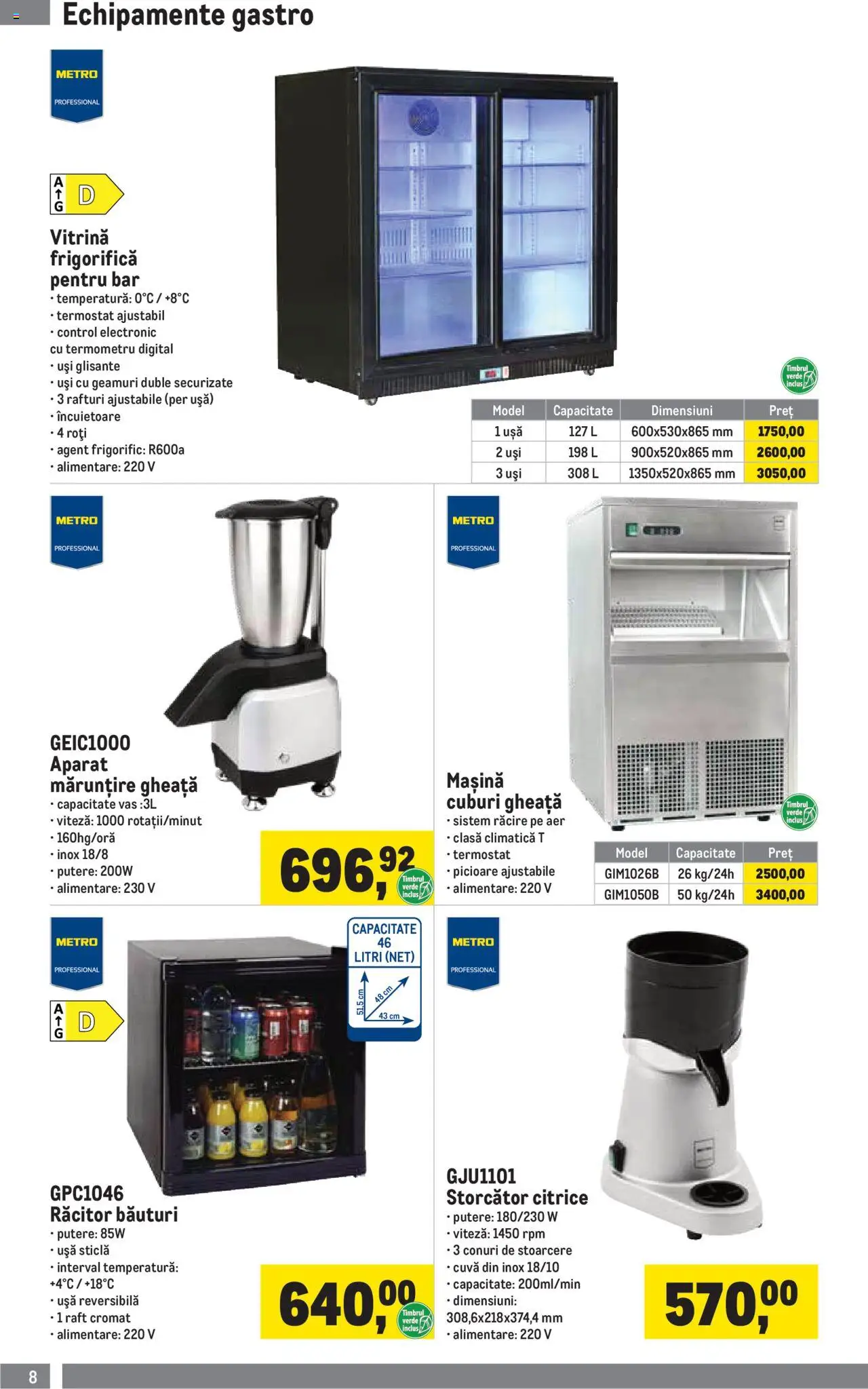 Catalog METRO 1 Aprilie - 30 Iunie 2025 | Pagina 8 | Produse: Termometru, Storcător, Raft, Ușă