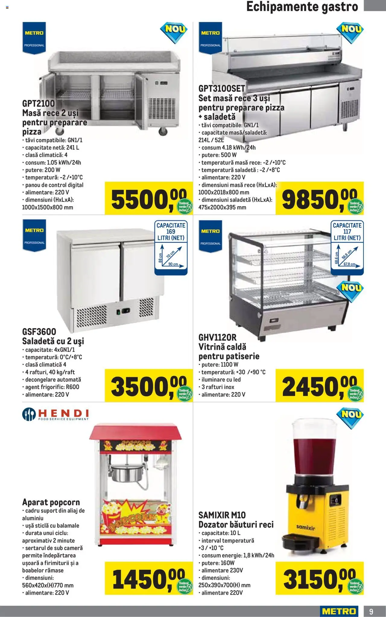 Catalog METRO 1 Aprilie - 30 Iunie 2025 | Pagina 9 | Produse: Cameră, Babak, Vitrină, Pizza