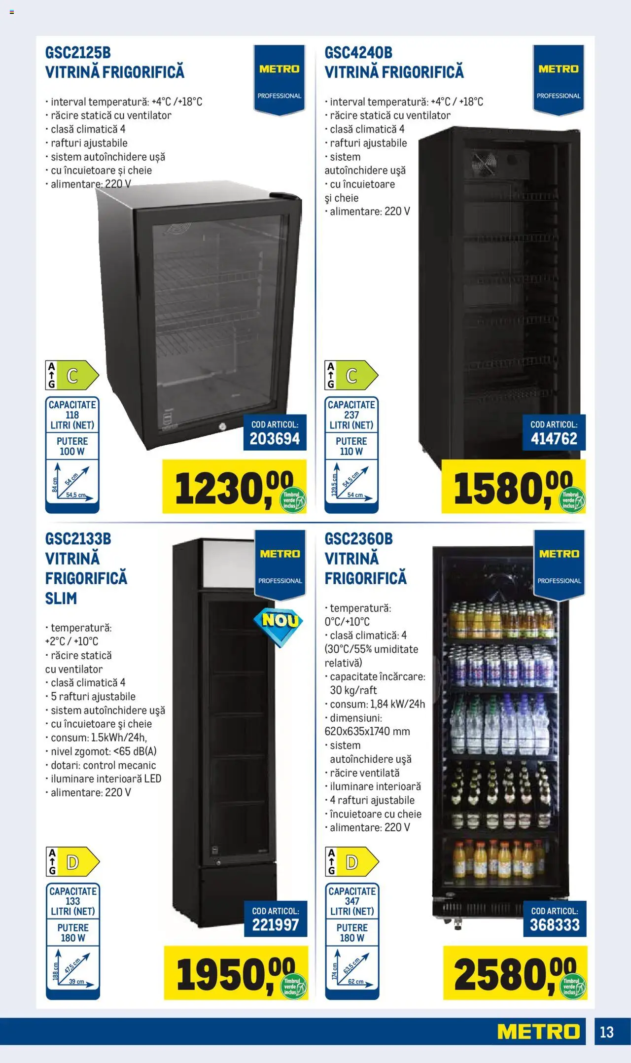Catalog METRO 1 Aprilie - 30 Iunie 2025 | Pagina 13 | Produse: Ventilator, Babak, Vitrină, Ușă