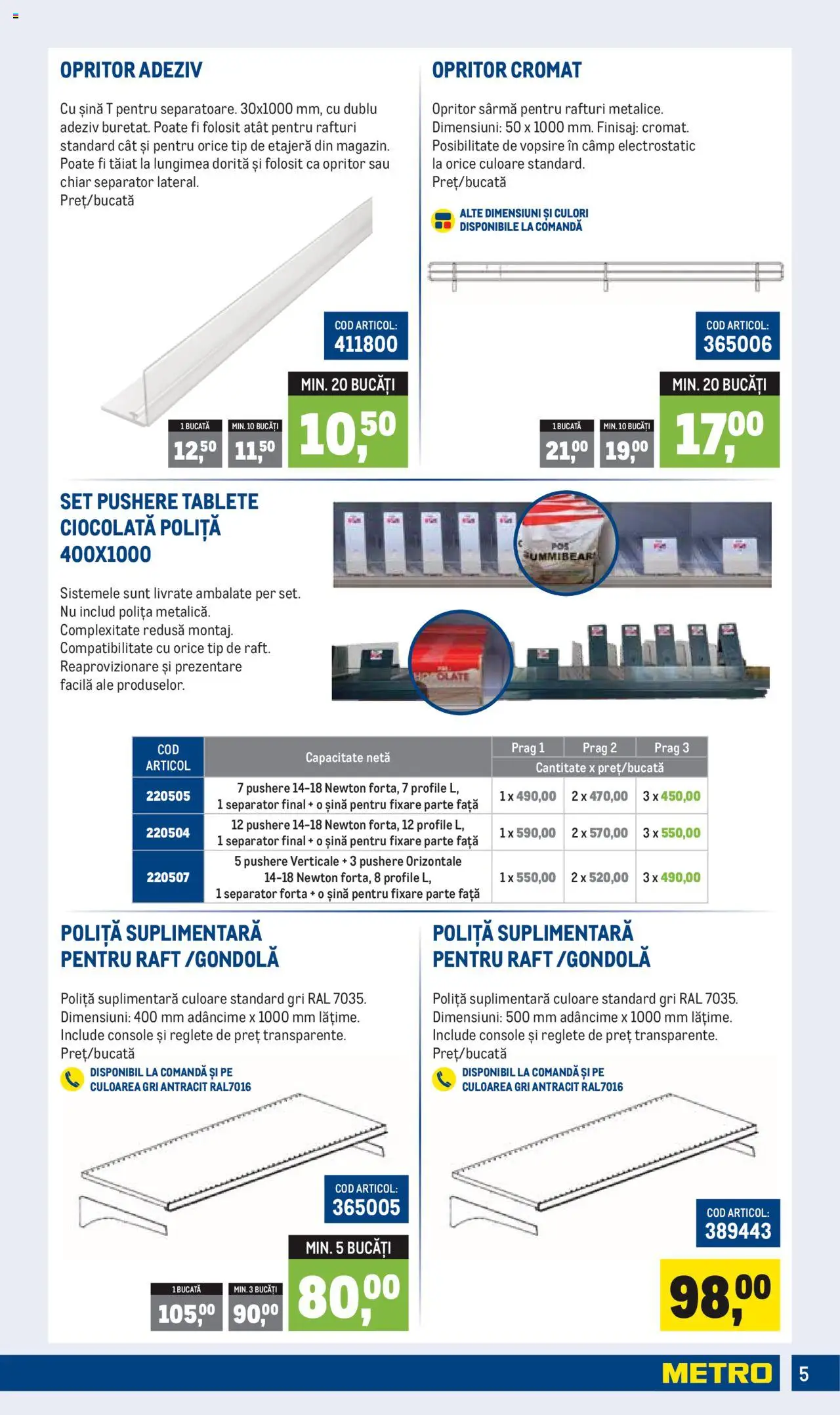 Catalog METRO 1 Aprilie - 30 Iunie 2025 | Pagina 5 | Produse: Raft, Etajeră, Ciocolată, Adeziv