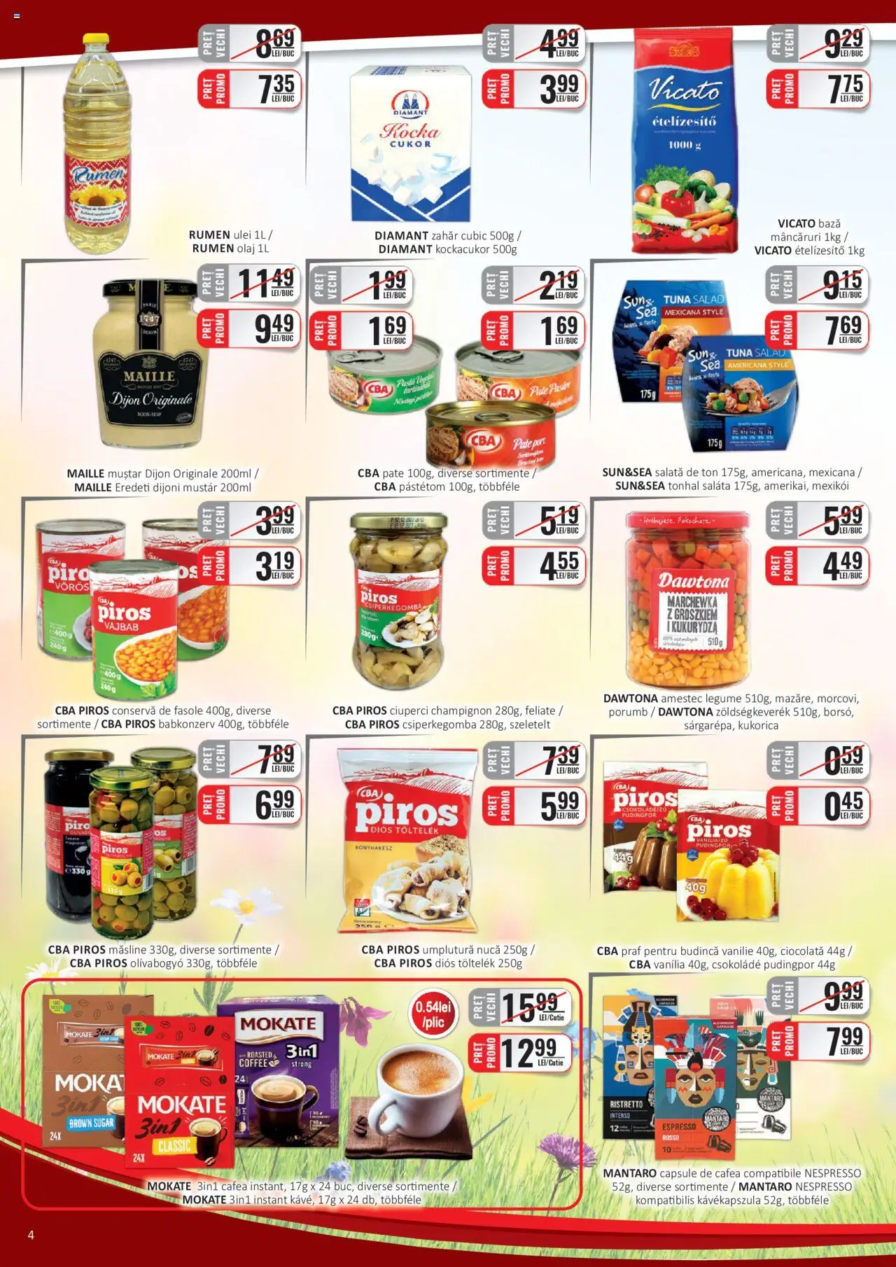 Catalog CBA 1 - 15 Aprilie 2025 | Pagina 4 | Produse: Măsline, Ciuperci, Ulei, Ciocolată
