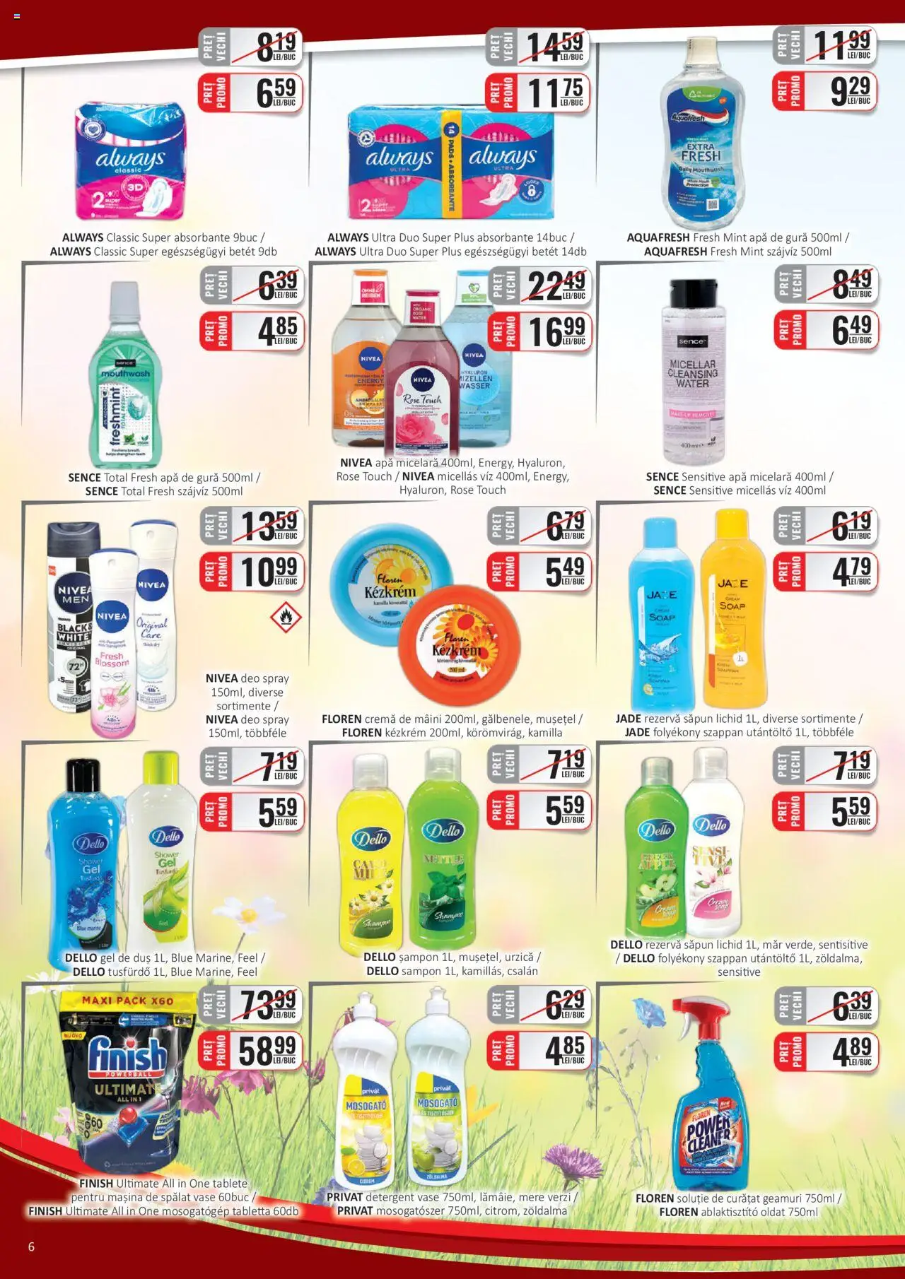 Catalog CBA 1 - 15 Aprilie 2025 | Pagina 6 | Produse: Mașină De Spălat Vase, Duș, Cremă de mâini, Detergent