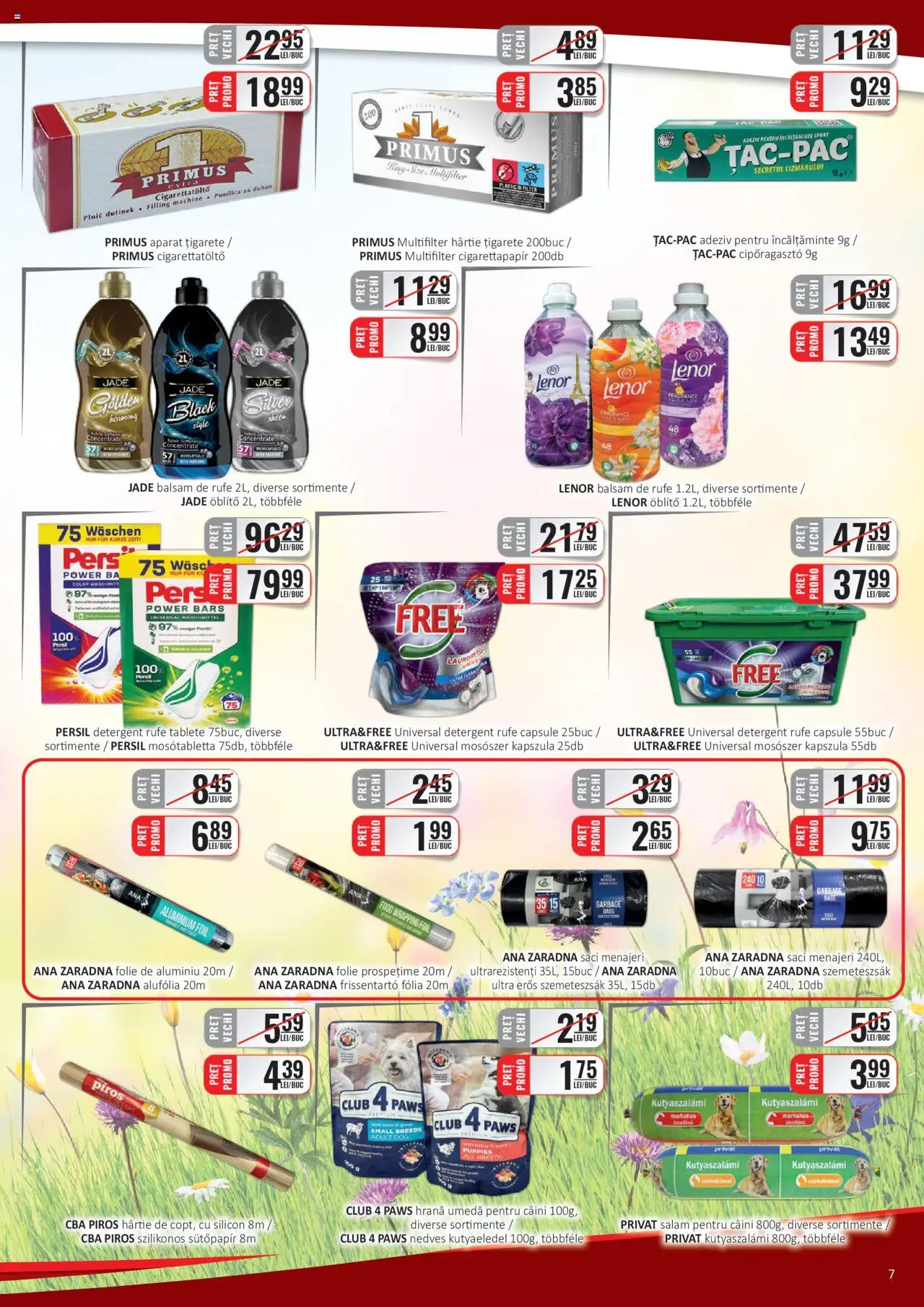 Catalog CBA 1 - 15 Aprilie 2025 | Pagina 7 | Produse: Delgeç, Saci menajeri, Salam, Balsam de rufe