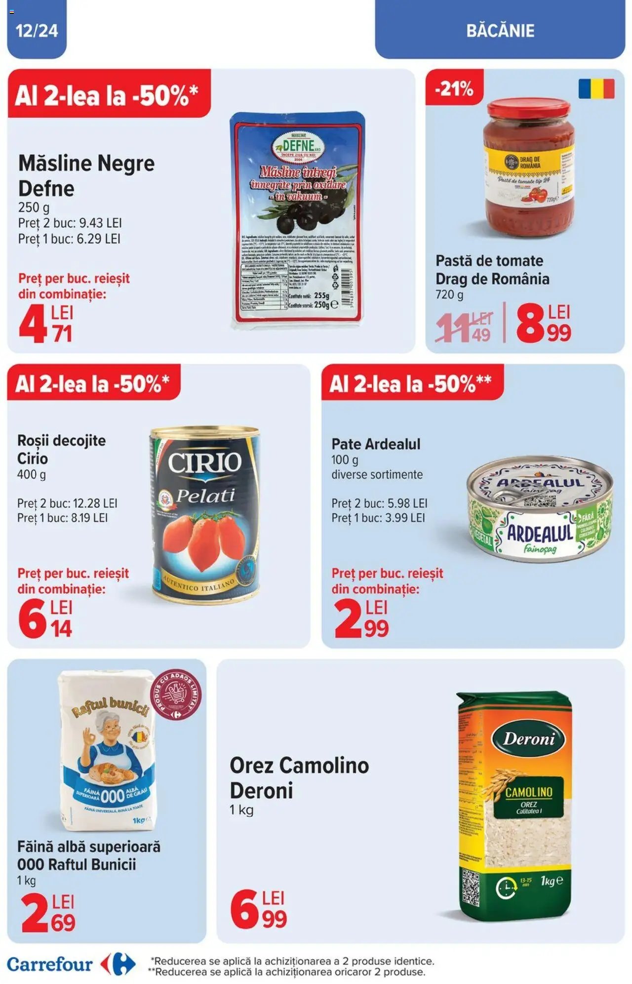 Catalog Carrefour 2 - 13 Aprilie 2025 | Pagina 12 | Produse: Pate, Pastă de tomate, Făină, Orez
