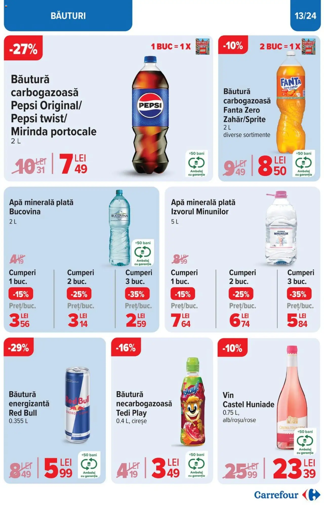 Catalog Carrefour 2 - 13 Aprilie 2025 | Pagina 13 | Produse: Yazı tahtası kalemi, Babak, Cireșe, Apă