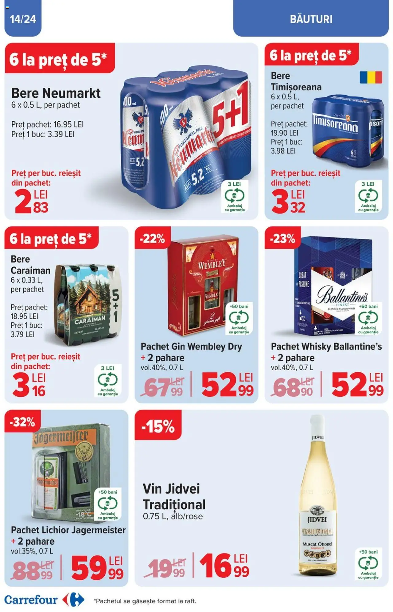 Catalog Carrefour 2 - 13 Aprilie 2025 | Pagina 14 | Produse: Pahare, Lichior, Bere, Gin