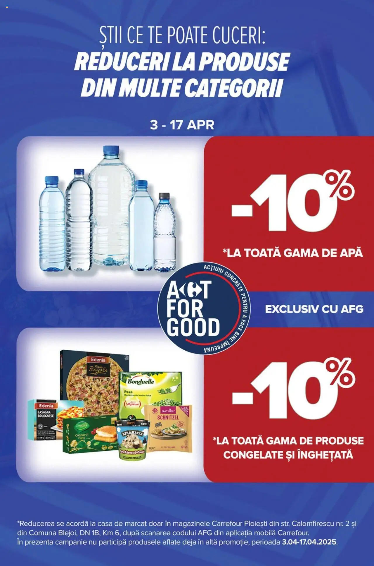 Catalog Carrefour 2 - 13 Aprilie 2025 | Pagina 2 | Produse: Lasagna, Cașcaval, Înghețată, Apă