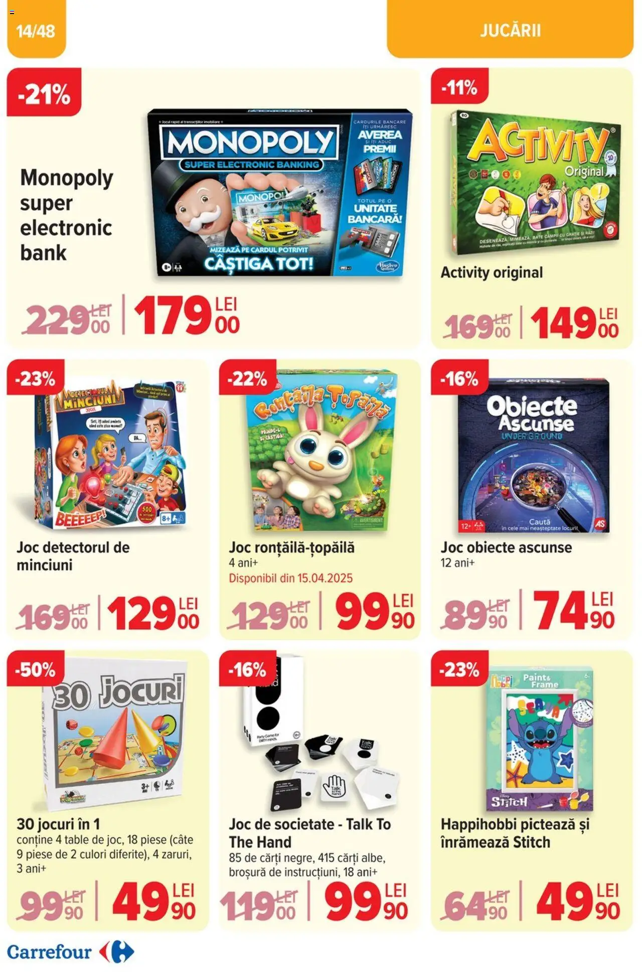 Catalog Carrefour 2 - 22 Aprilie 2025 | Pagina 14 | Produse: Joc, Cărți