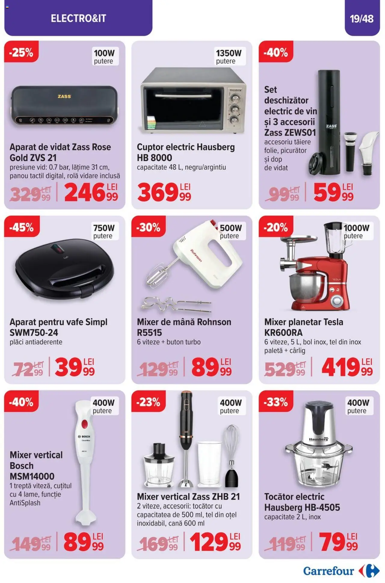 Catalog Carrefour 2 - 22 Aprilie 2025 | Pagina 19 | Produse: Mixer, Bol, Tocător, Vin