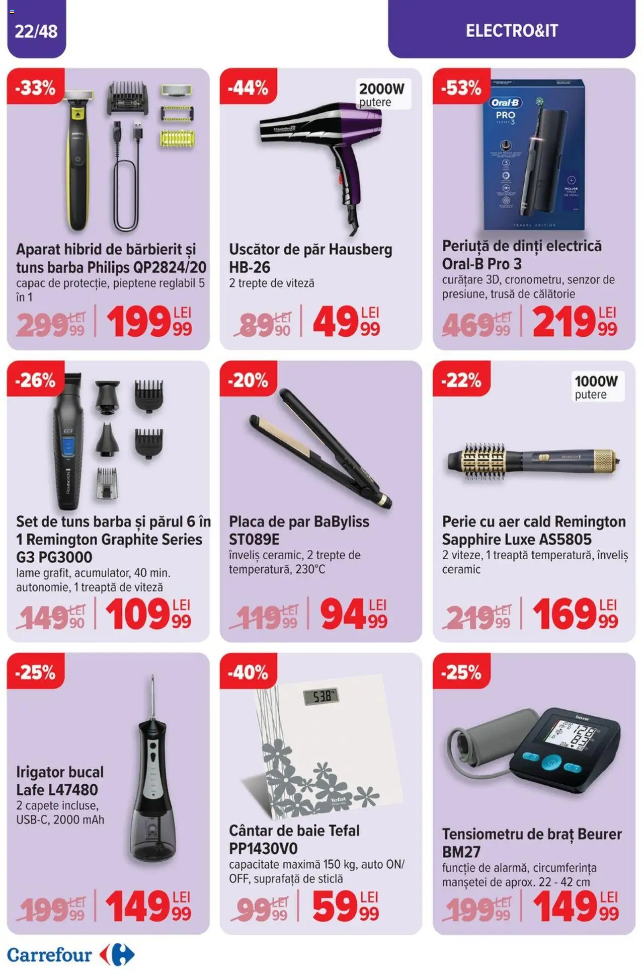 Catalog Carrefour 2 - 22 Aprilie 2025 | Pagina 22 | Produse: Pieptene, Periuță De Dinți Electrică, Perie, Periuță de dinți