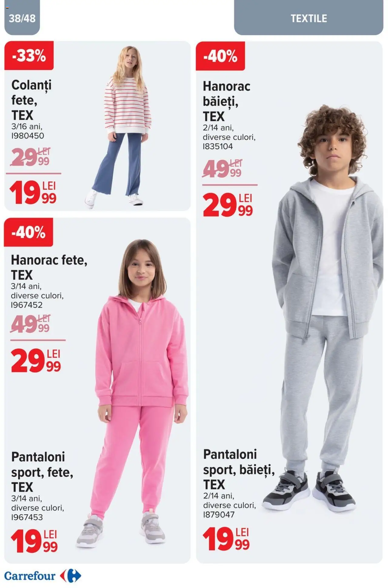 Catalog Carrefour 2 - 22 Aprilie 2025 | Pagina 38 | Produse: Pantaloni, Colanți, Keşe