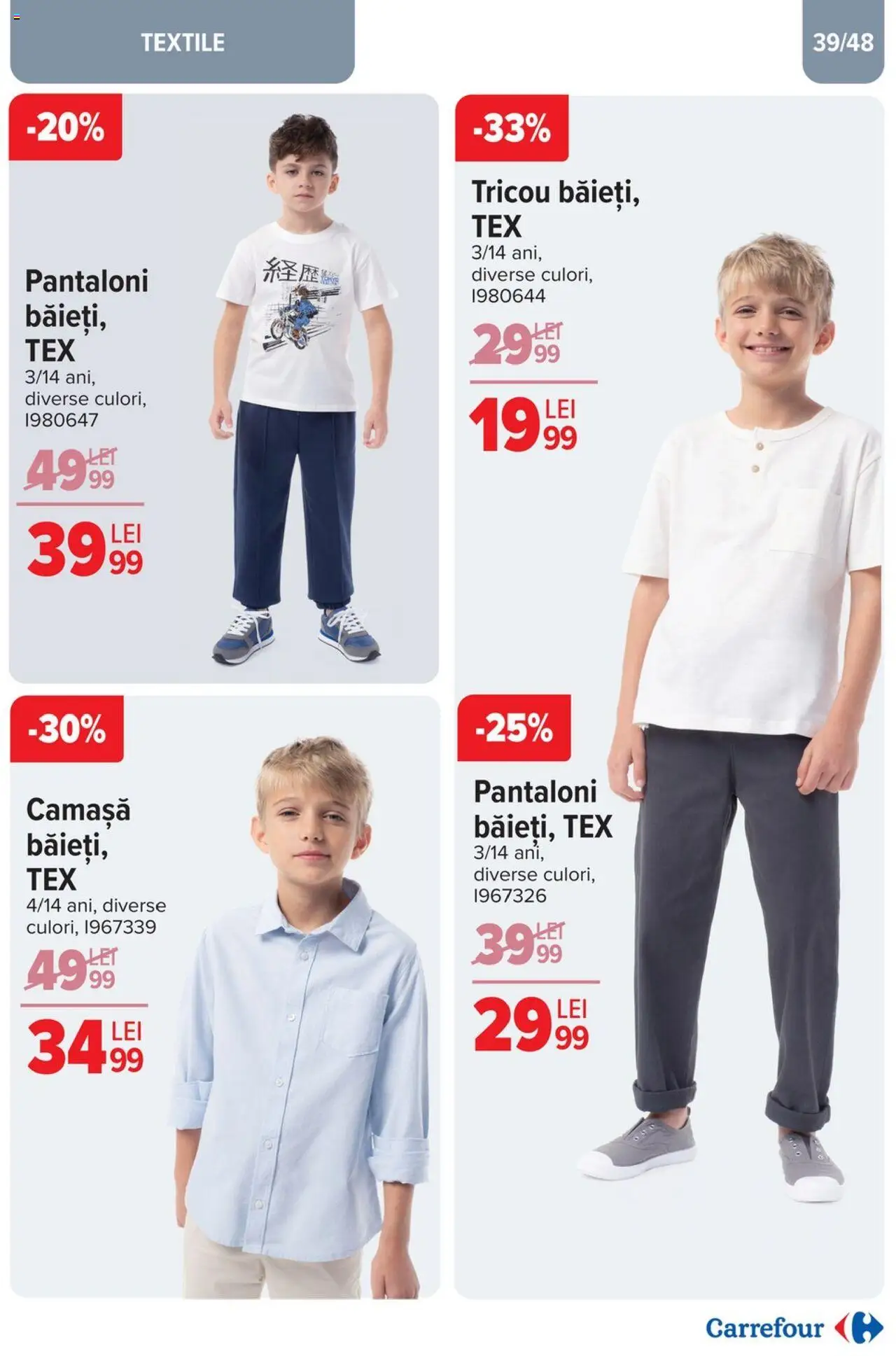 Catalog Carrefour 2 - 22 Aprilie 2025 | Pagina 39 | Produse: Tricou, Pantaloni
