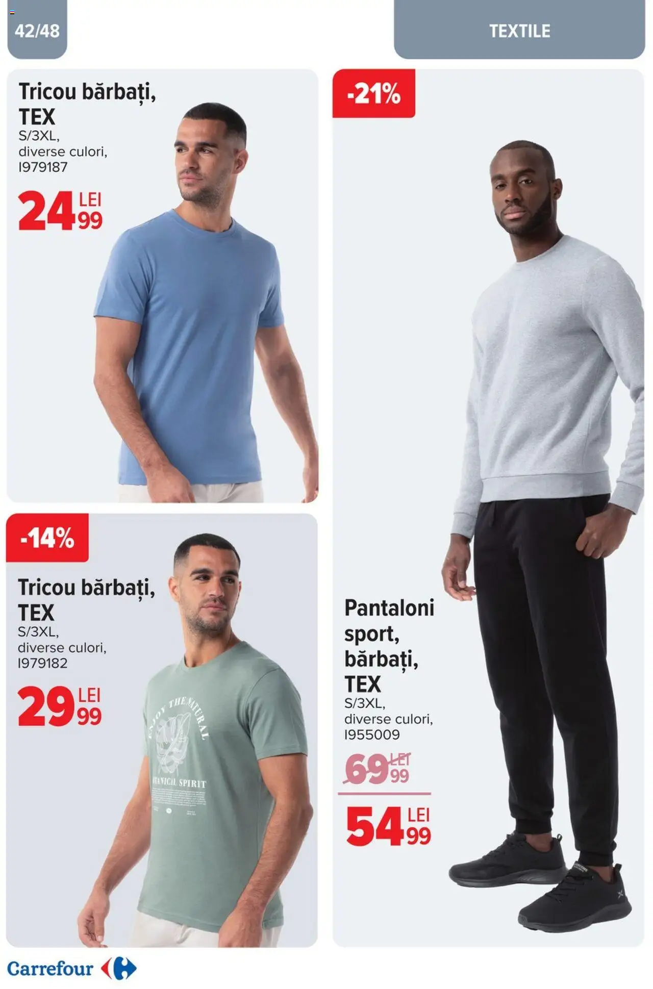 Catalog Carrefour 2 - 22 Aprilie 2025 | Pagina 42 | Produse: Tricou, Pantaloni