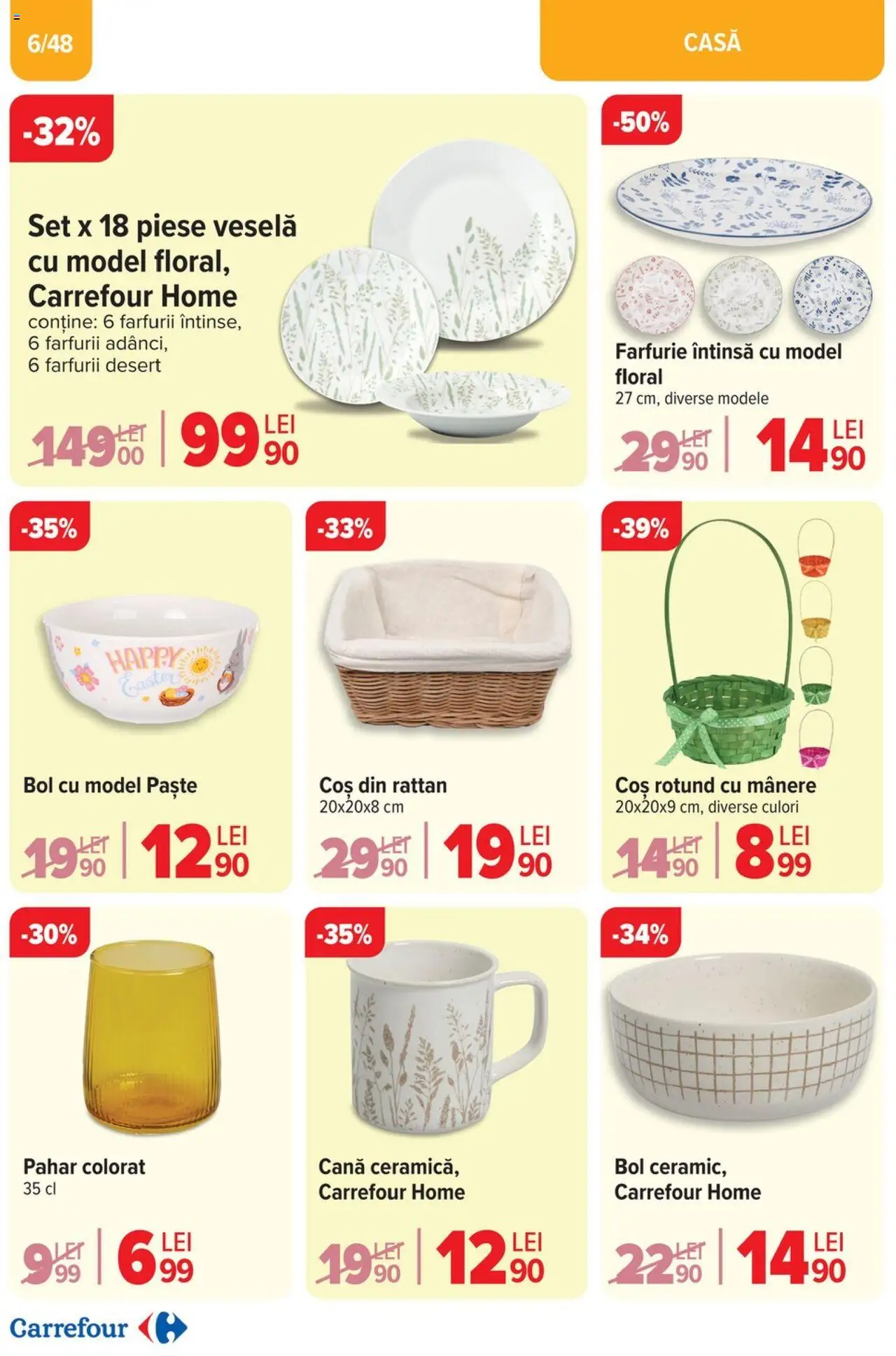Catalog Carrefour 2 - 22 Aprilie 2025 | Pagina 6 | Produse: Bol, Coș, Farfurie, Paste