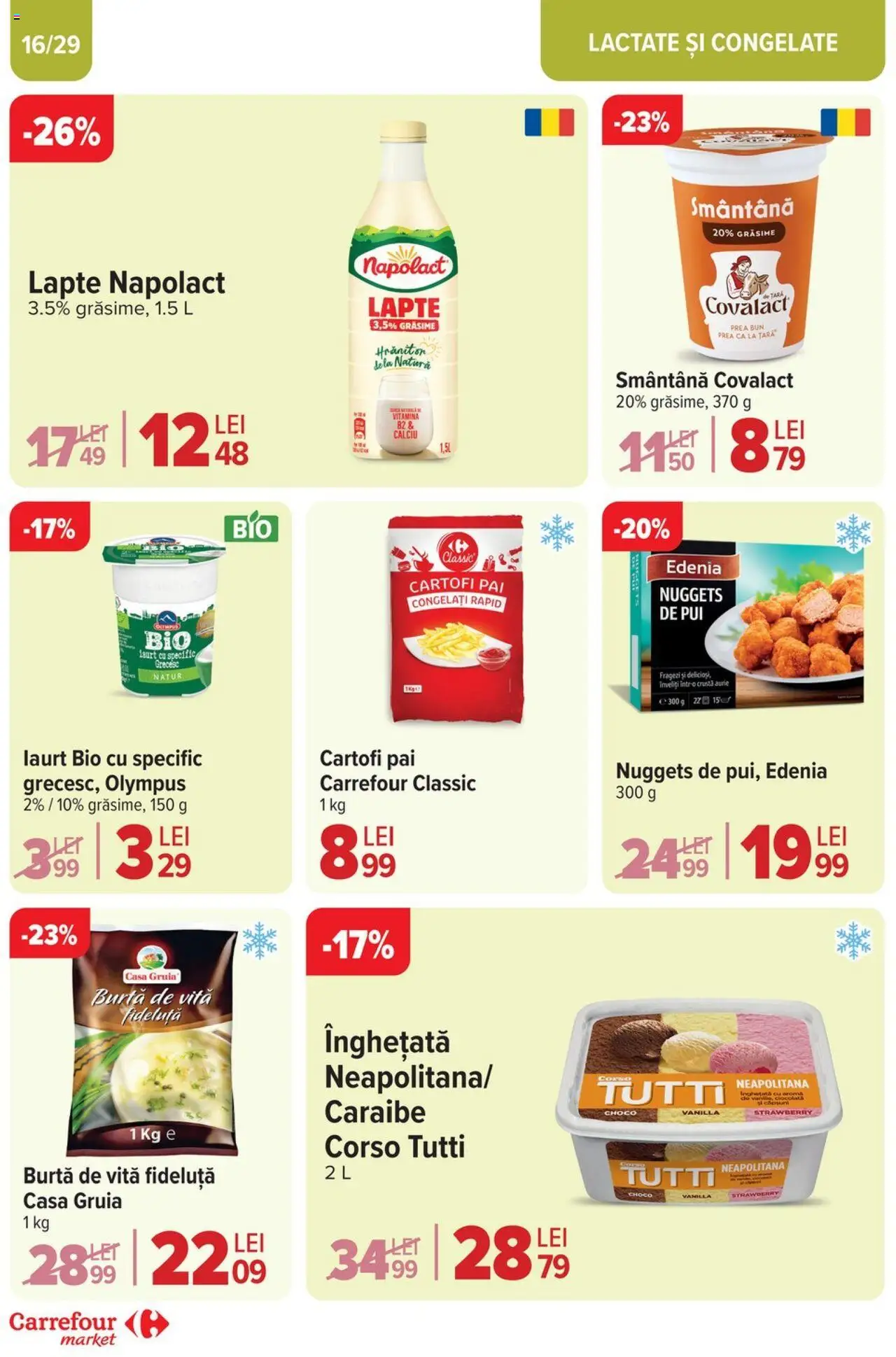 Catalog Carrefour 2 - 13 Aprilie 2025 | Pagina 16 | Produse: Lapte, Smântână, Înghețată, Cartofi