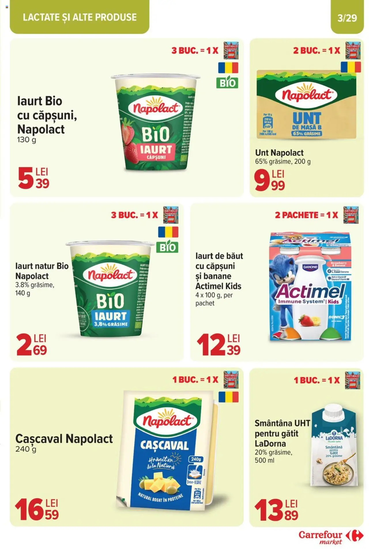 Catalog Carrefour 2 - 13 Aprilie 2025 | Pagina 3 | Produse: Cașcaval, Banane, Căpșuni, Smântână