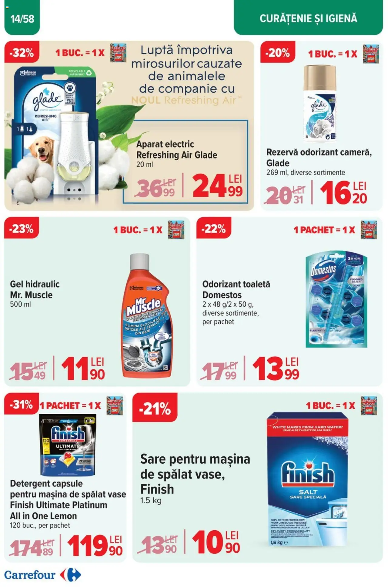 Catalog Carrefour 2 - 13 Aprilie 2025 | Pagina 14 | Produse: Mașină De Spălat, Detergent, Capsule pentru mașina de spălat, Sare