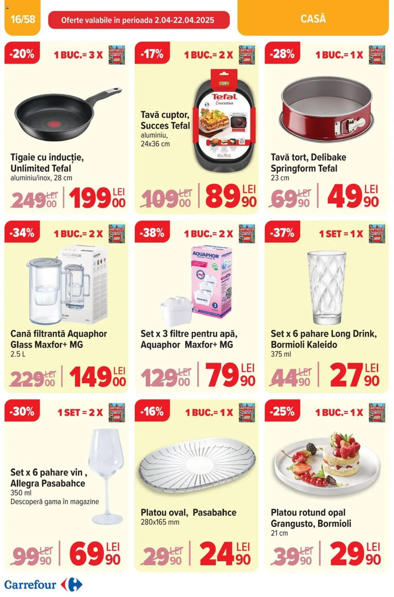 Catalog Carrefour 2 - 13 Aprilie 2025 | Pagina 16 | Produse: Pahare, Tigaie, Vin