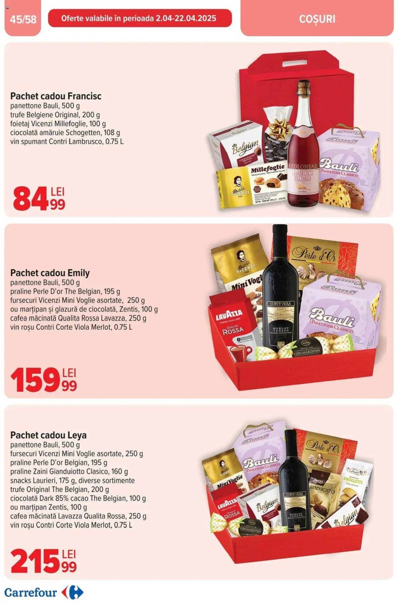 Catalog Carrefour 2 - 13 Aprilie 2025 | Pagina 45 | Produse: Praline, Cafea, Vin, Cacao
