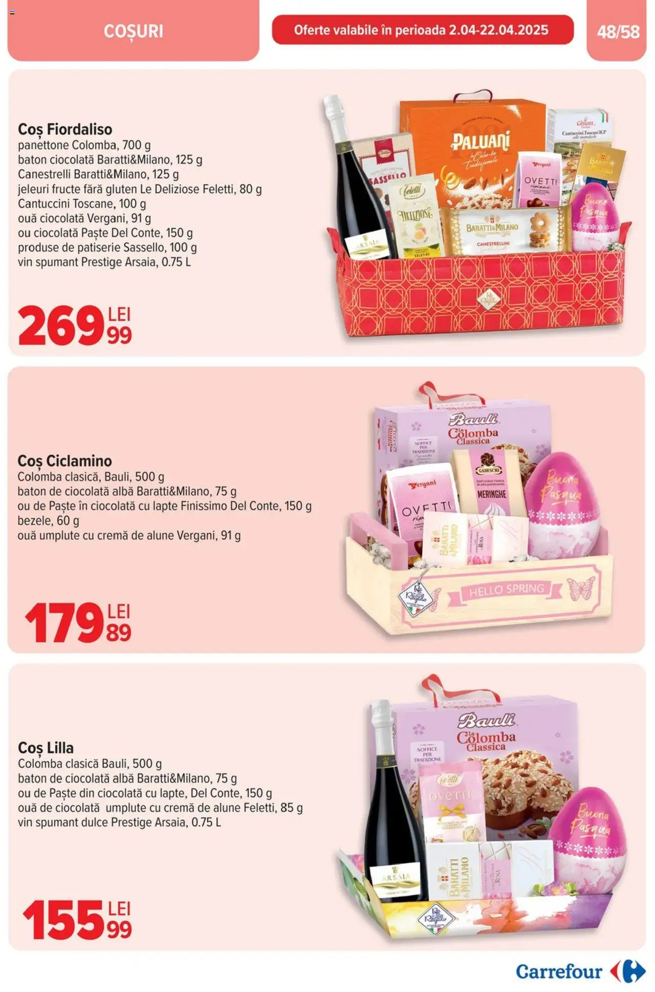 Catalog Carrefour 2 - 13 Aprilie 2025 | Pagina 48 | Produse: Coș, Ouă, Paste, Jeleuri